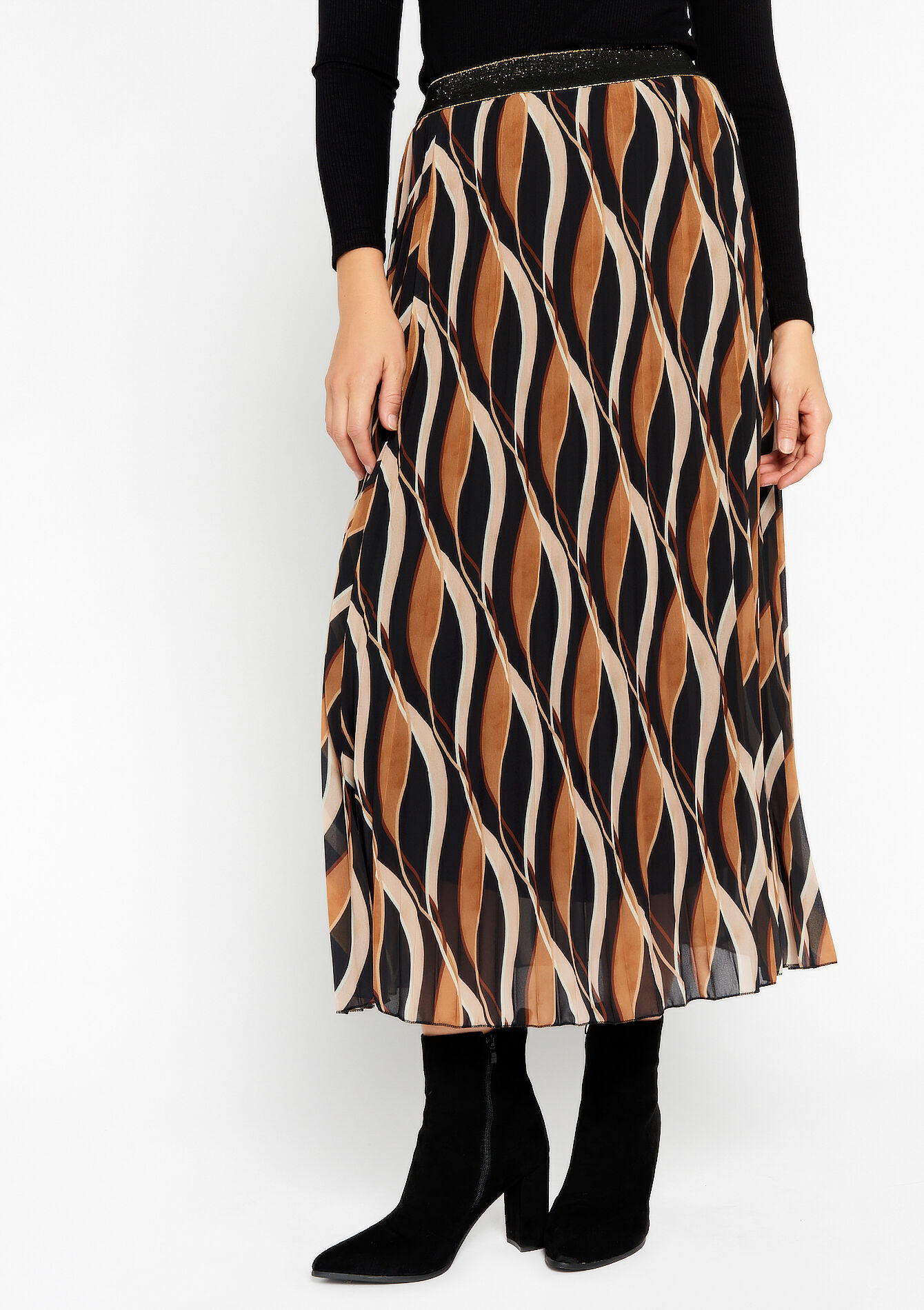 Jupe longue en voile, Jupe longue en voile - CAMEL GINGER - 07101176_3831