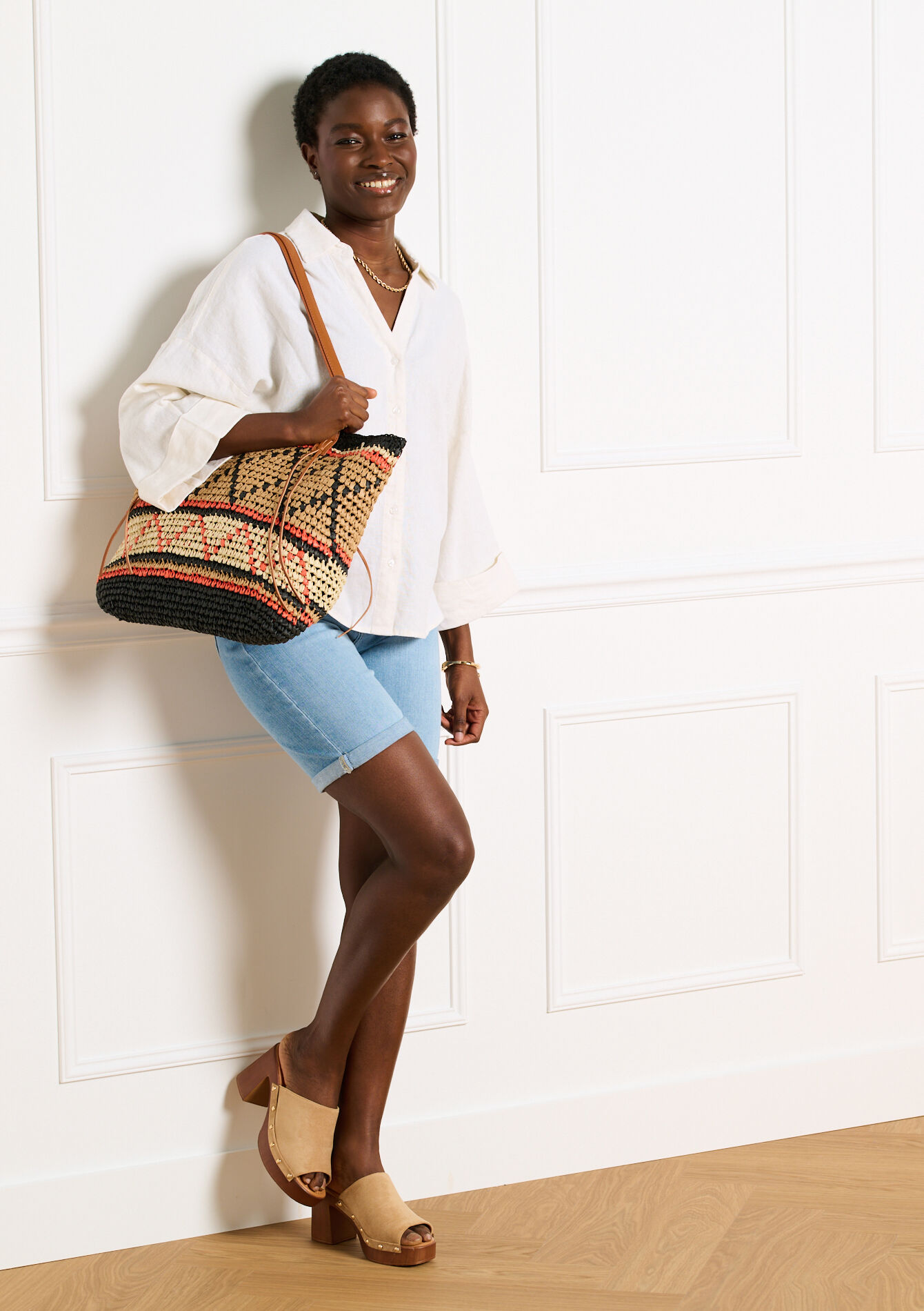 Losvallend shirt met wijde mouwen - OPTICAL WHITE - 05702965_1019