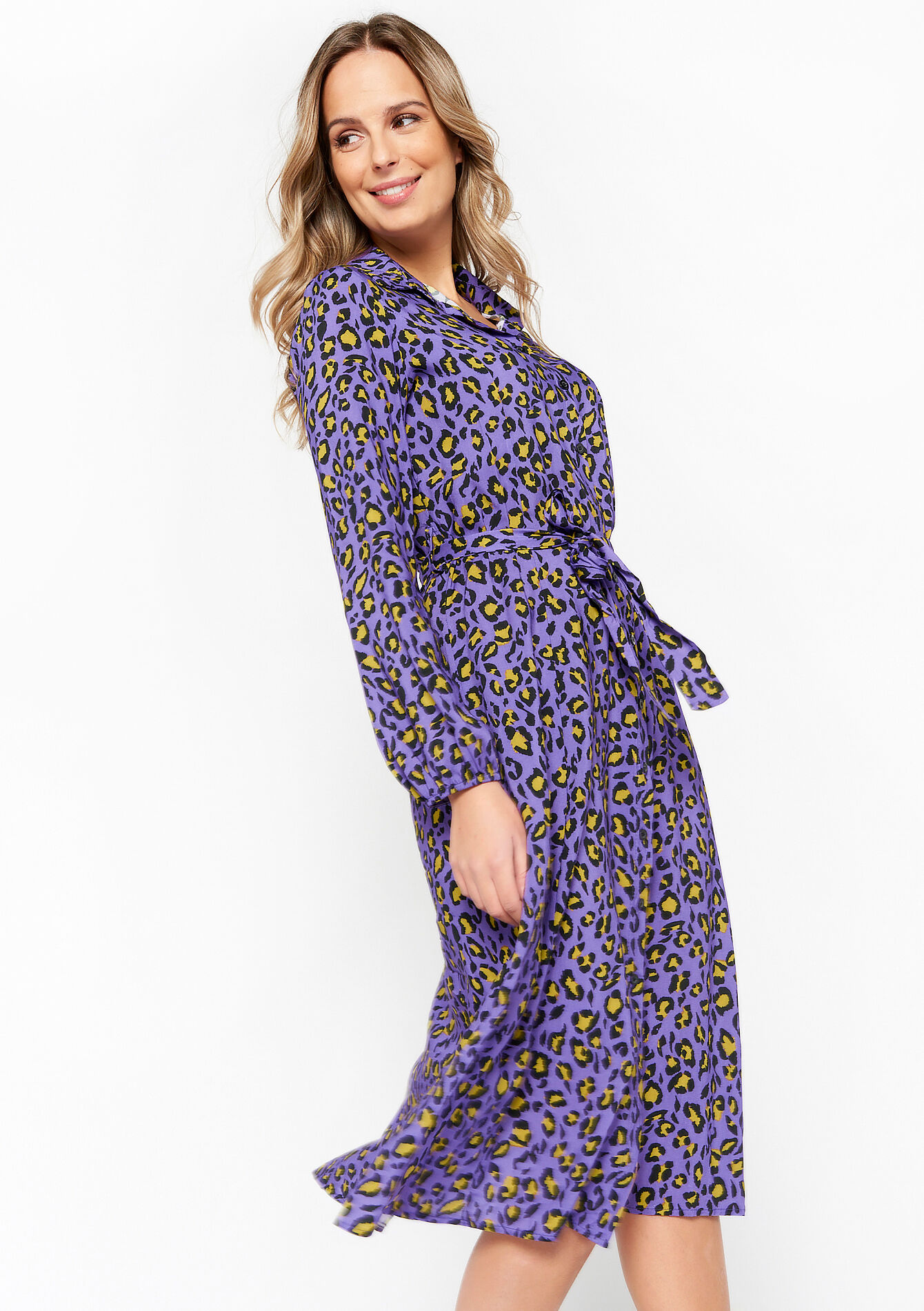 Hemdjurk met luipaardprint - PURPLE BLUSH - 08601855_2577