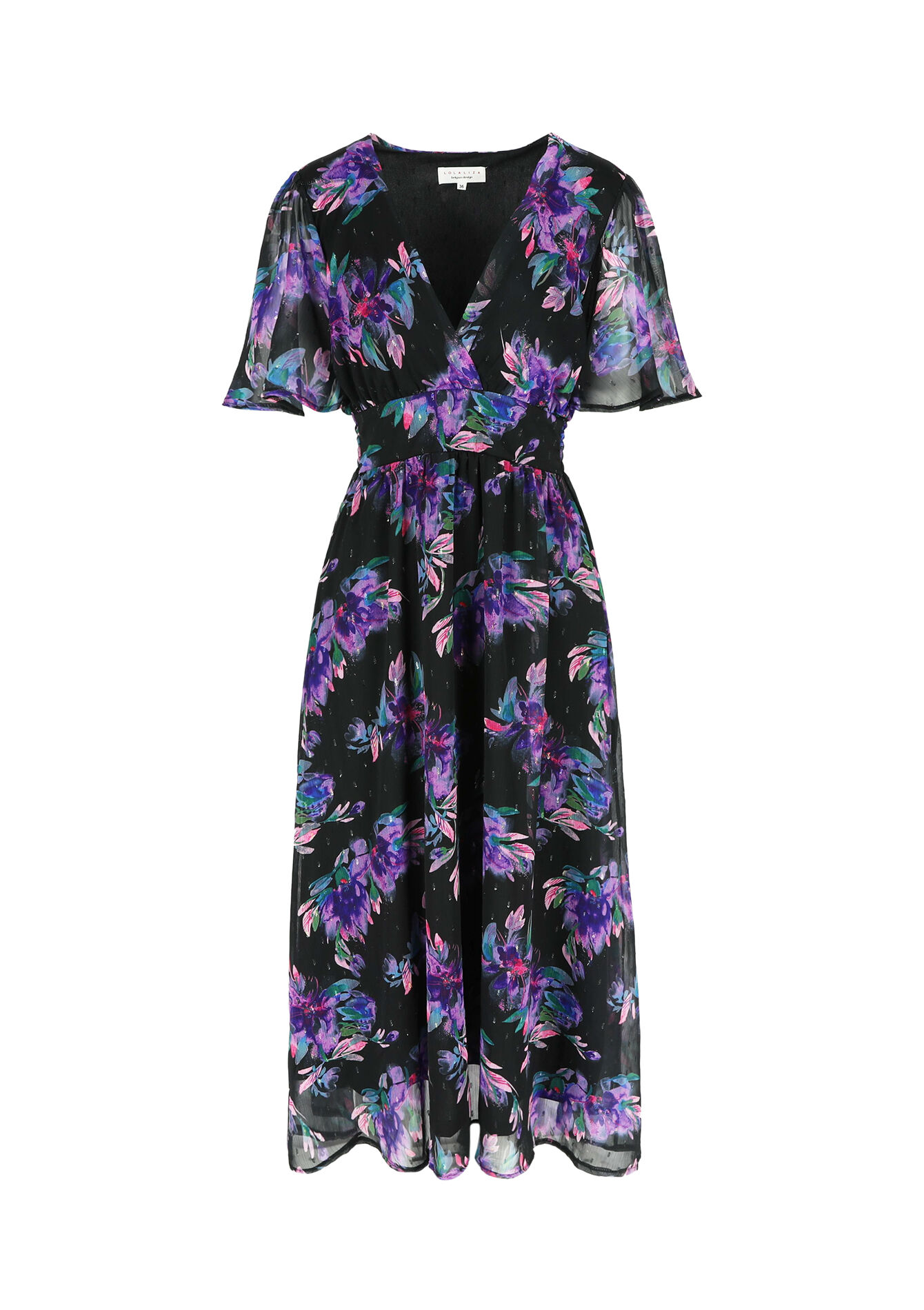 Maxi-jurk met bloemenprint, Maxi-jurk met bloemenprint - BLACK - 08103840_1119