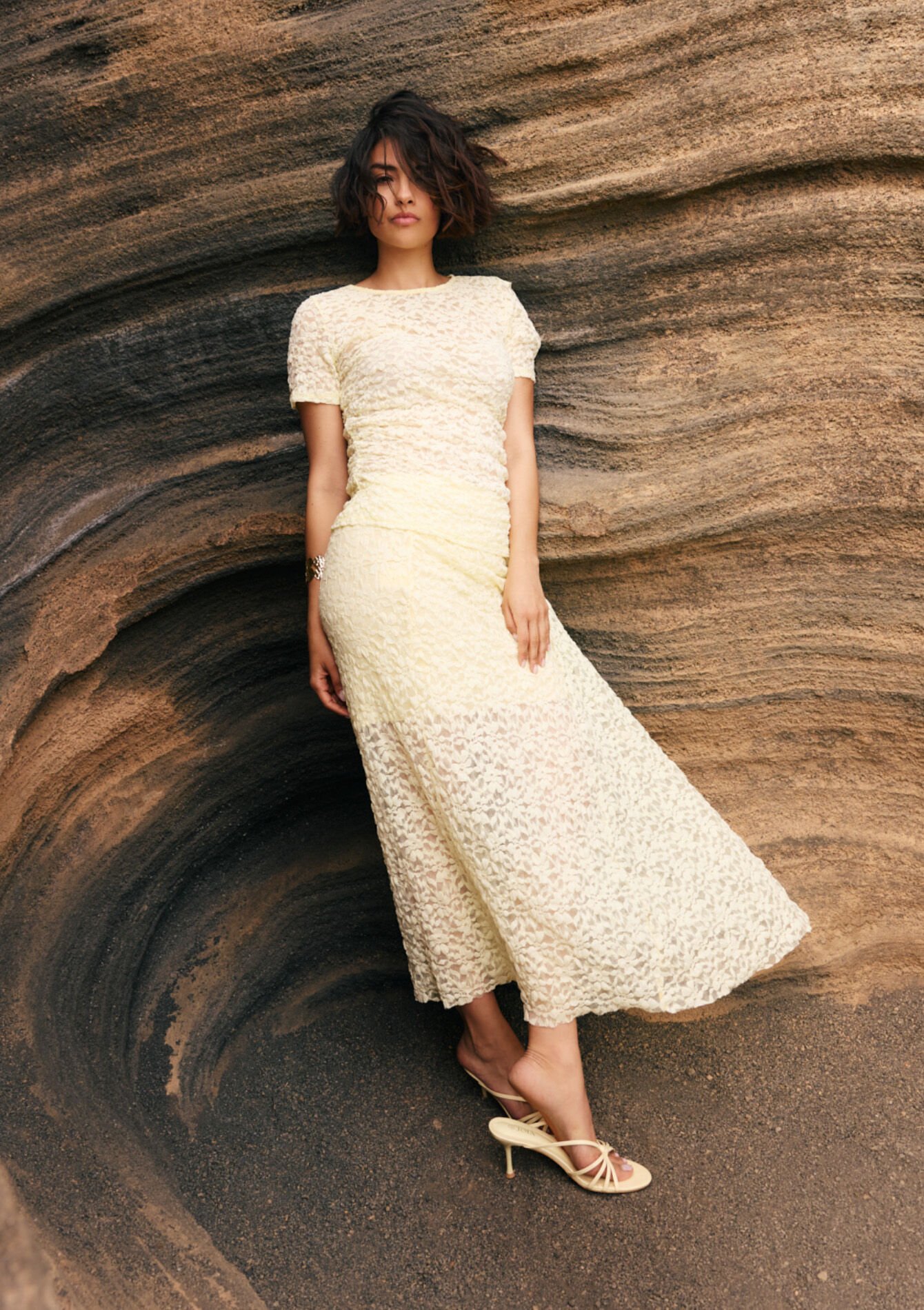 Midi rok van kant, , hi-res