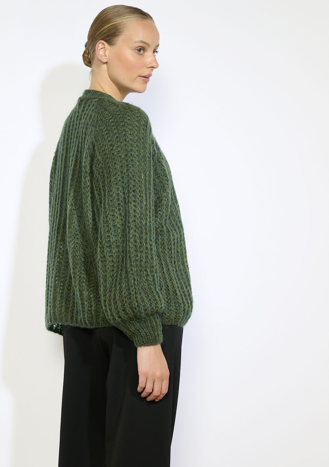 GG-vest van zwaar tricot - KHAKI FADED - 04101344_4326