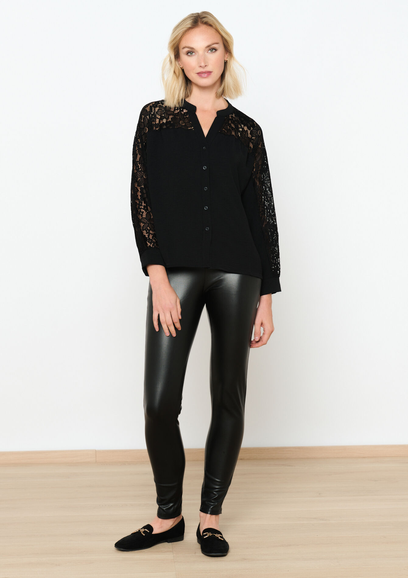 Hemd met kant - BLACK - 05702397_1119