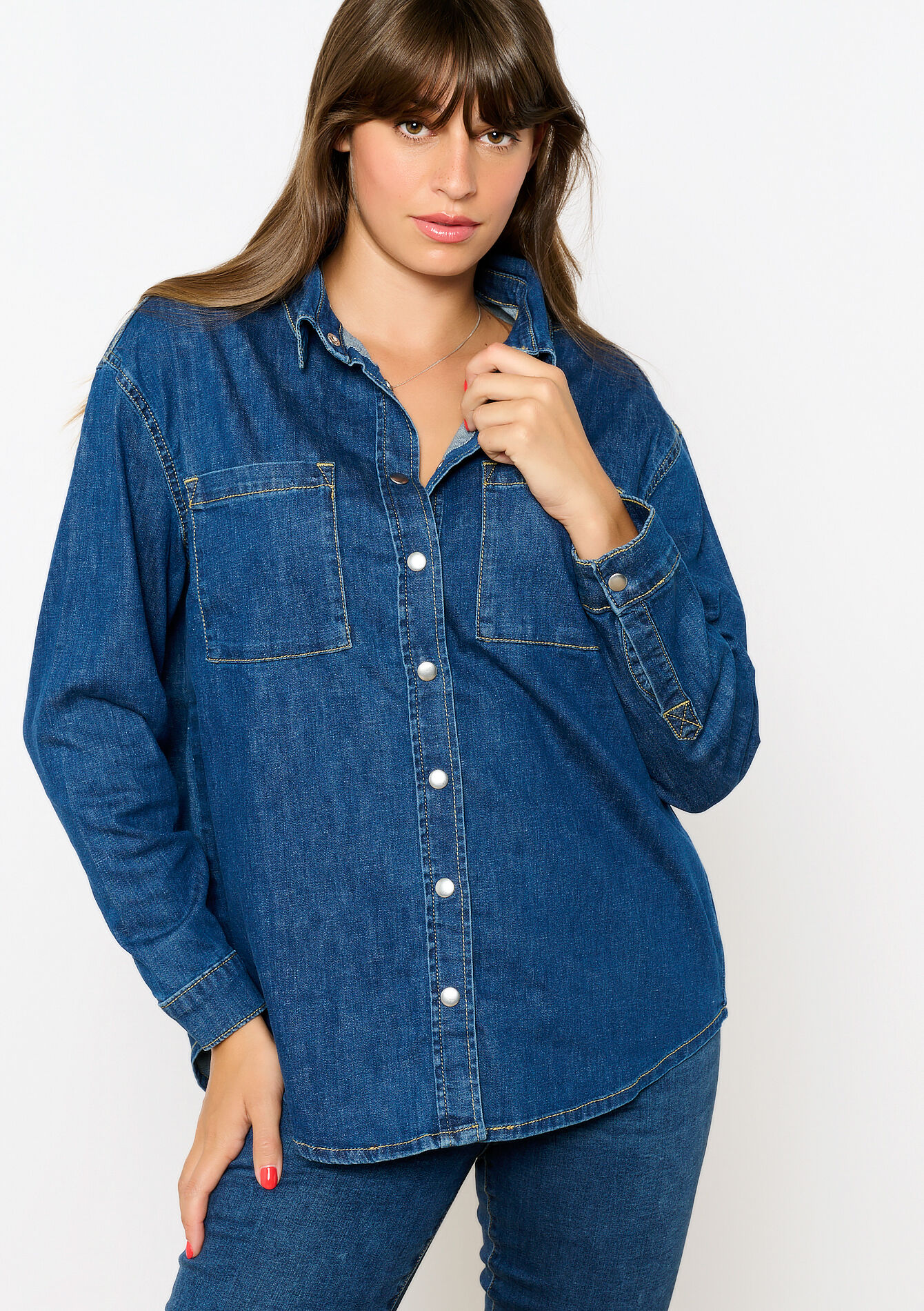 Denim shirt - MEDIUM BLUE - 05702465_0500