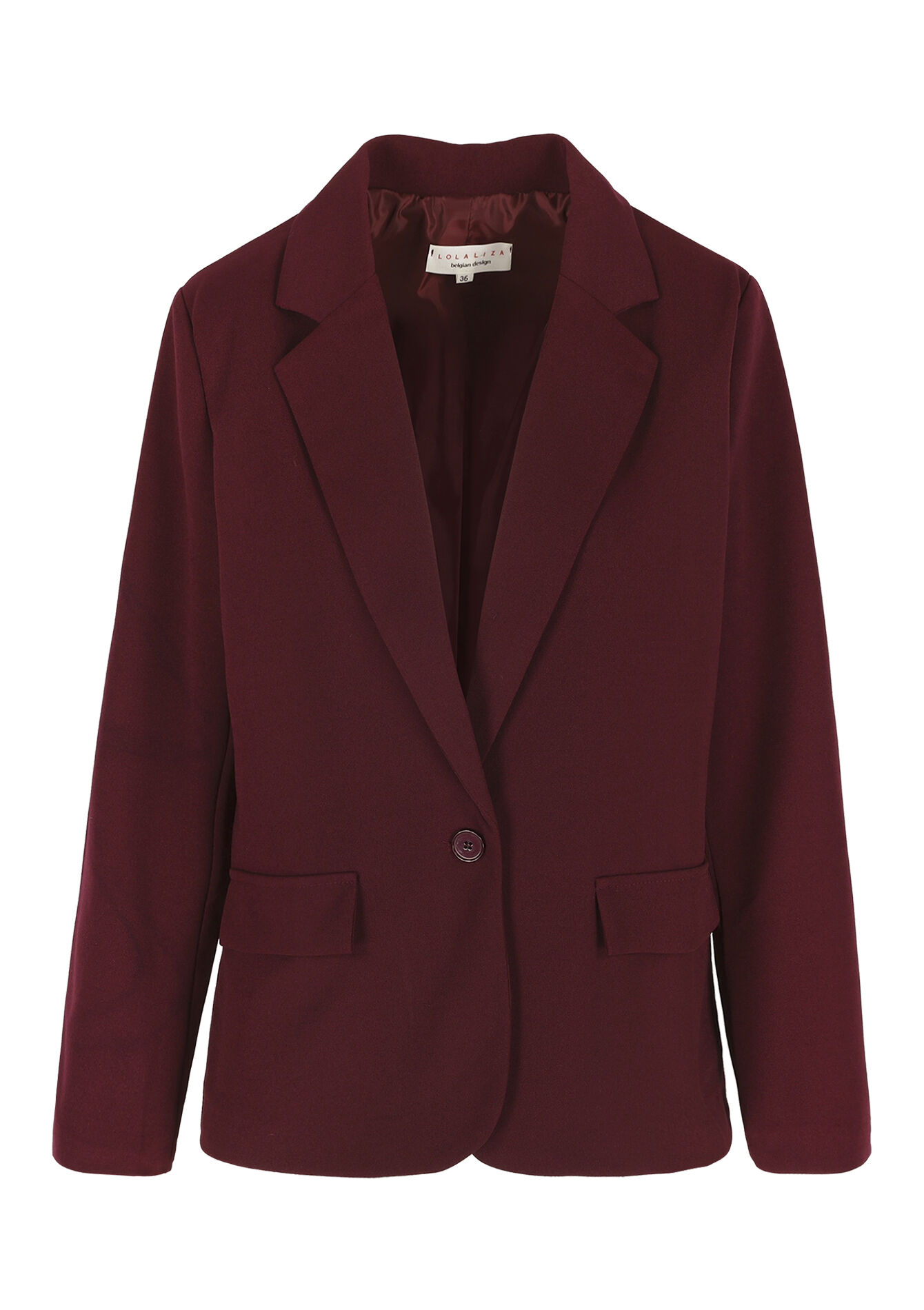 Soepel vallende blazer, Soepel vallende blazer - AUBERGINE - 09101172_1537