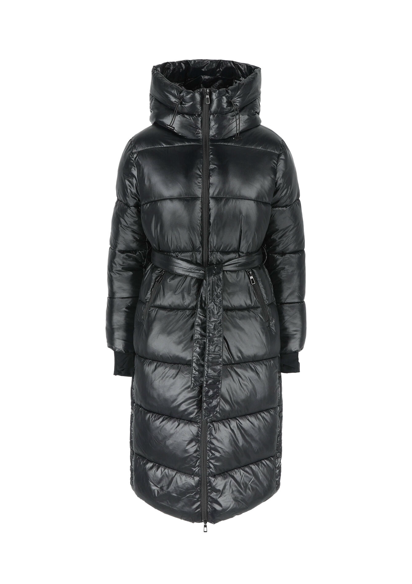 Manteau long matelassé, Manteau long matelassé - BLACK - 23000671_1119