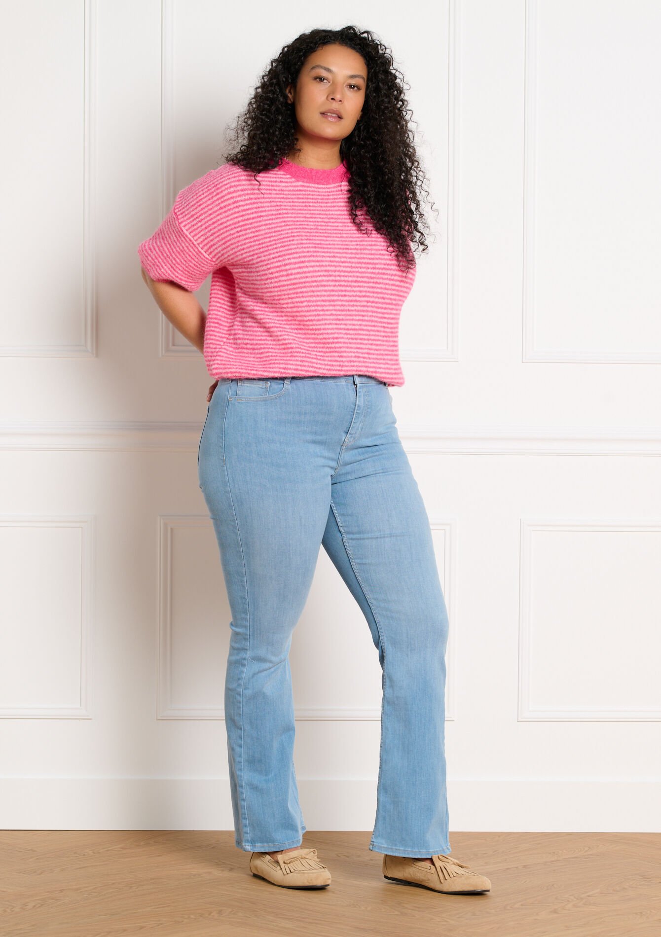 Jean bootcut taille haute - BLUE BLEACHED - 22000628_0502