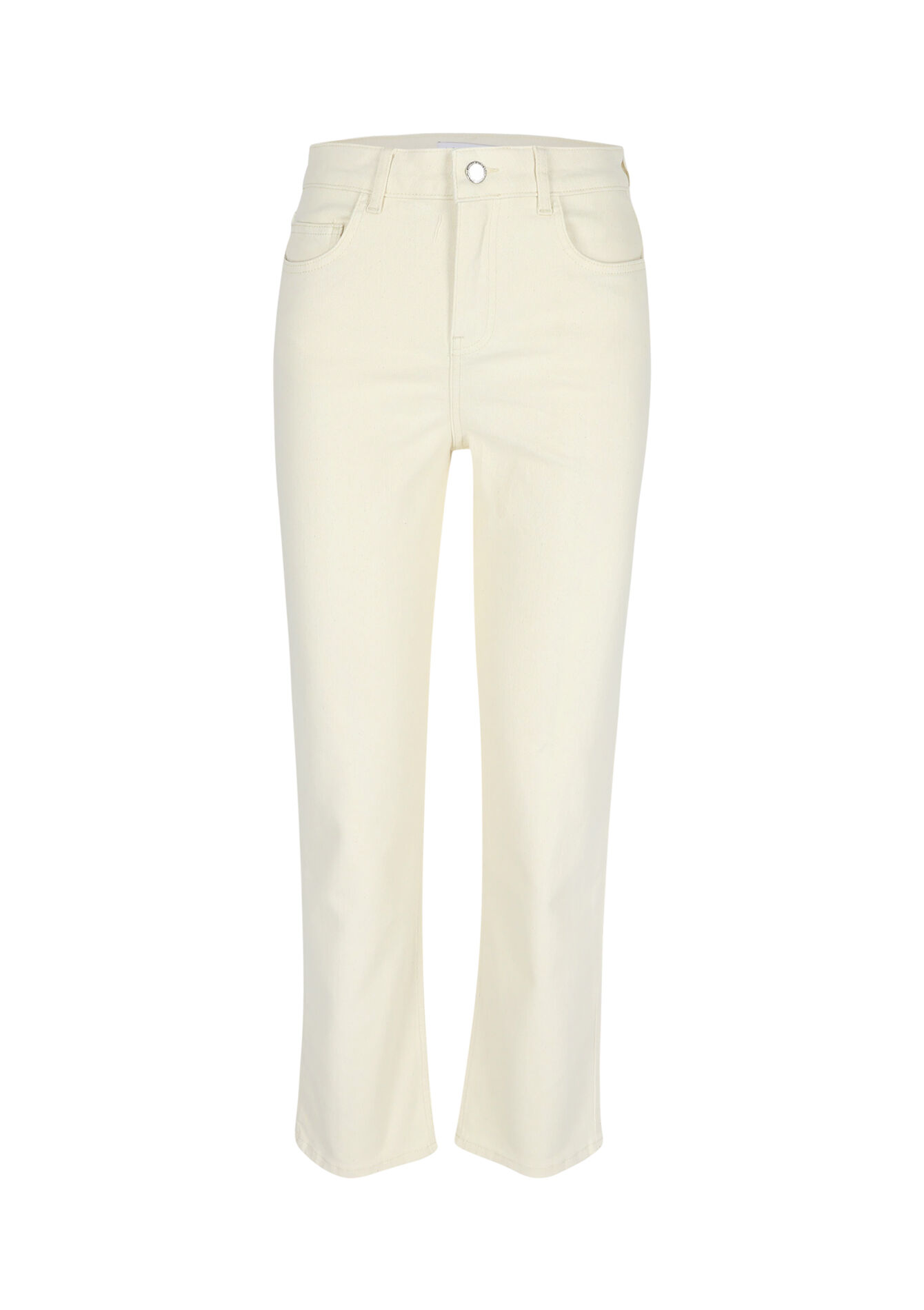 Jean coupe droite taille haute, Jean coupe droite taille haute - VANILLA WHITE - 22000522_1013