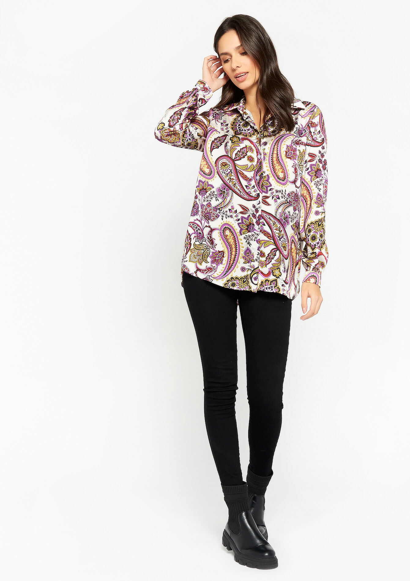 Chemise ample à imprimé Paisley - VIOLINE - 05702104_2576