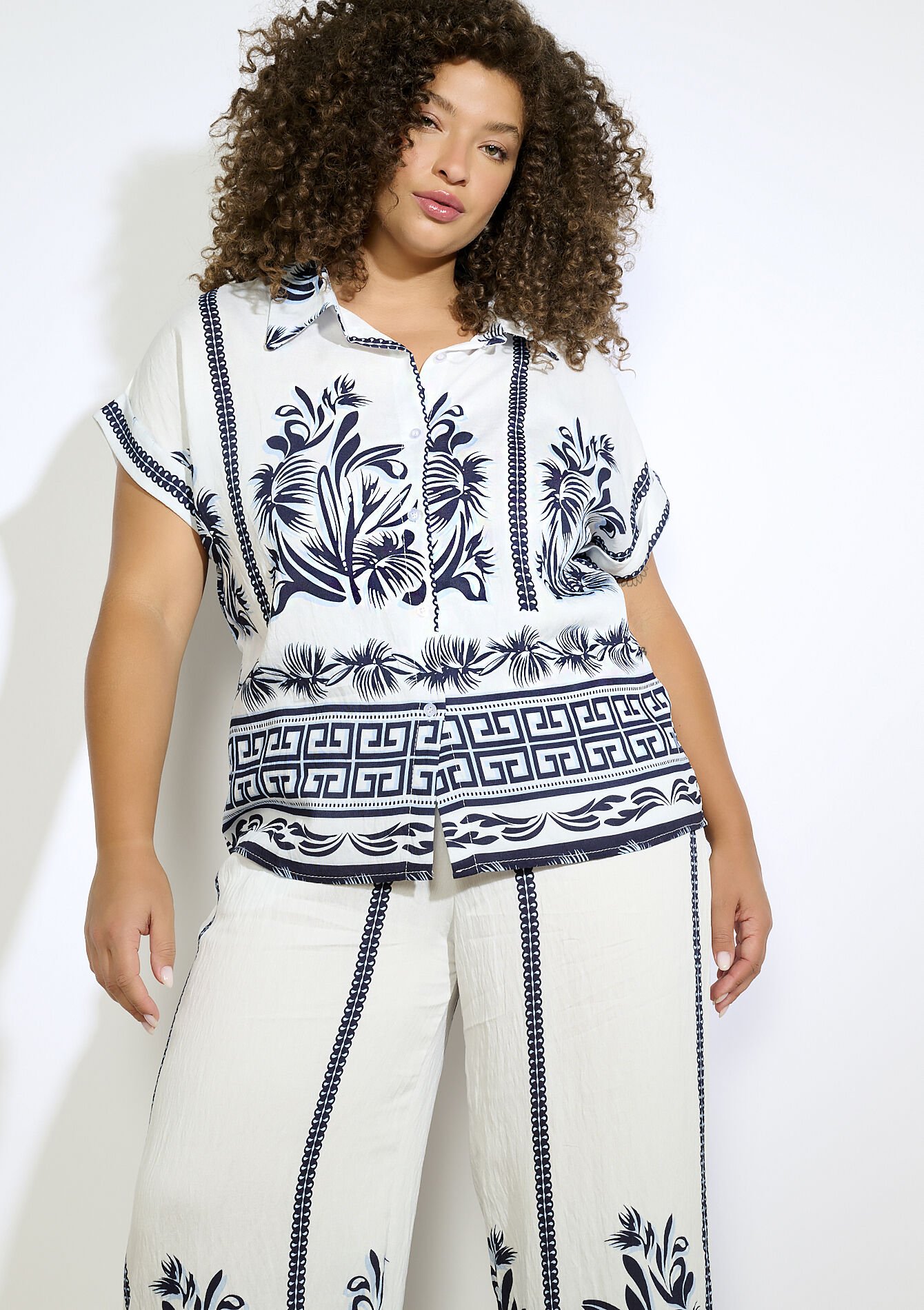 Chemise imprimée fluide, Chemise imprimée fluide - ELECTRIC BLUE - 05702853_1619