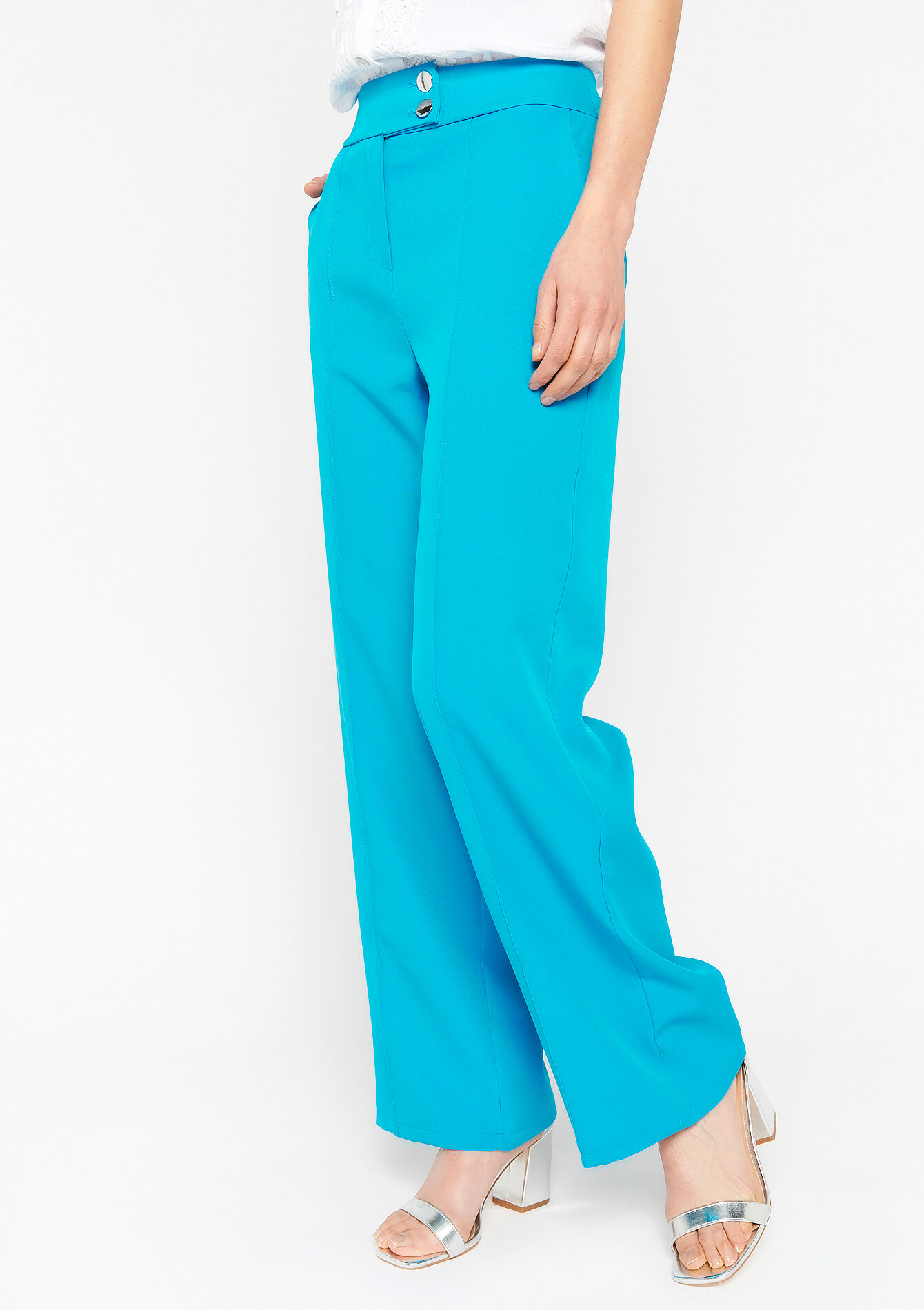 Suiting broek, Suiting broek - TURQUOISE - 06100510_1759