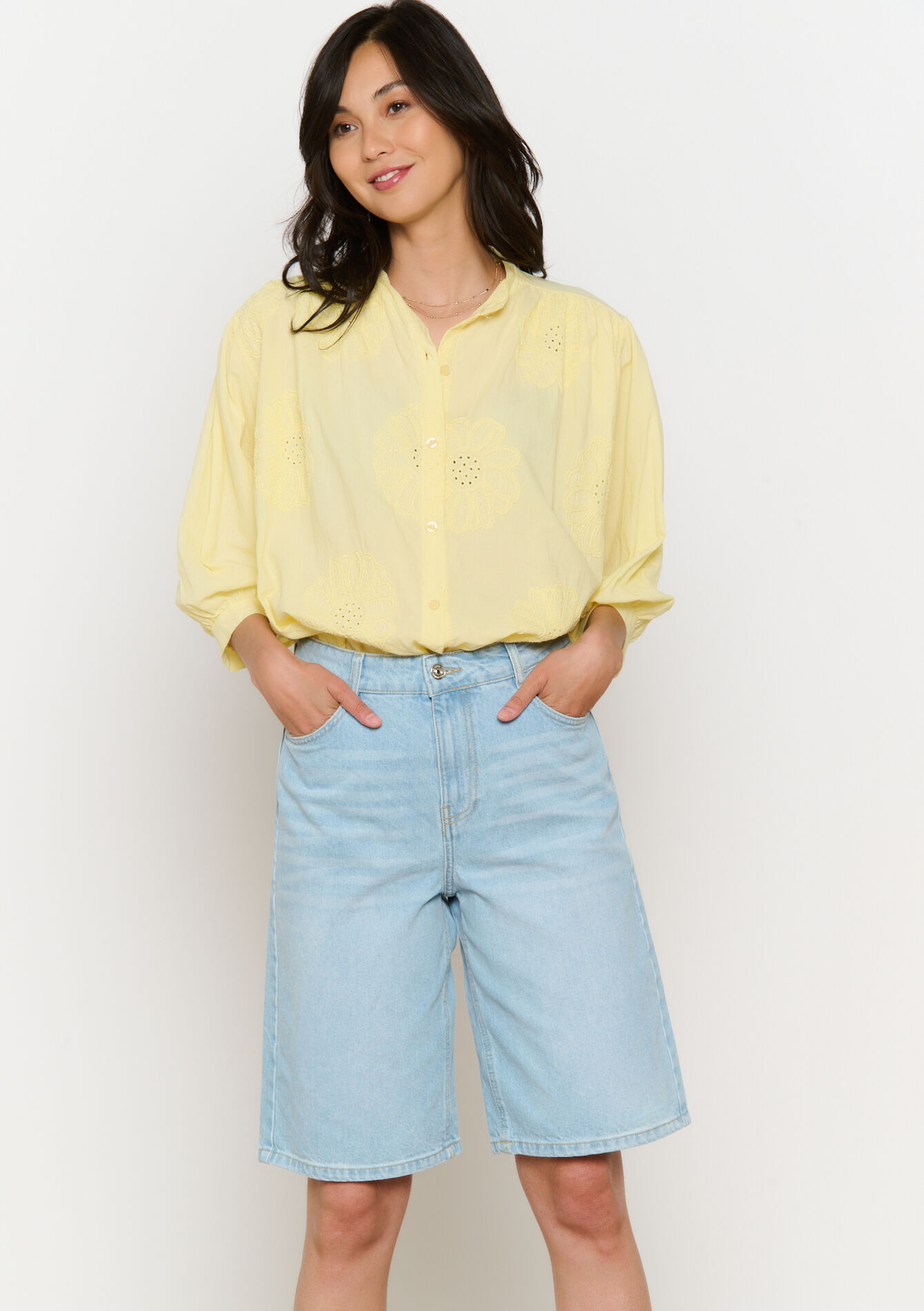 Denim bermuda short, Denim bermuda short - BLUE BLEACHED - 22000611_0502