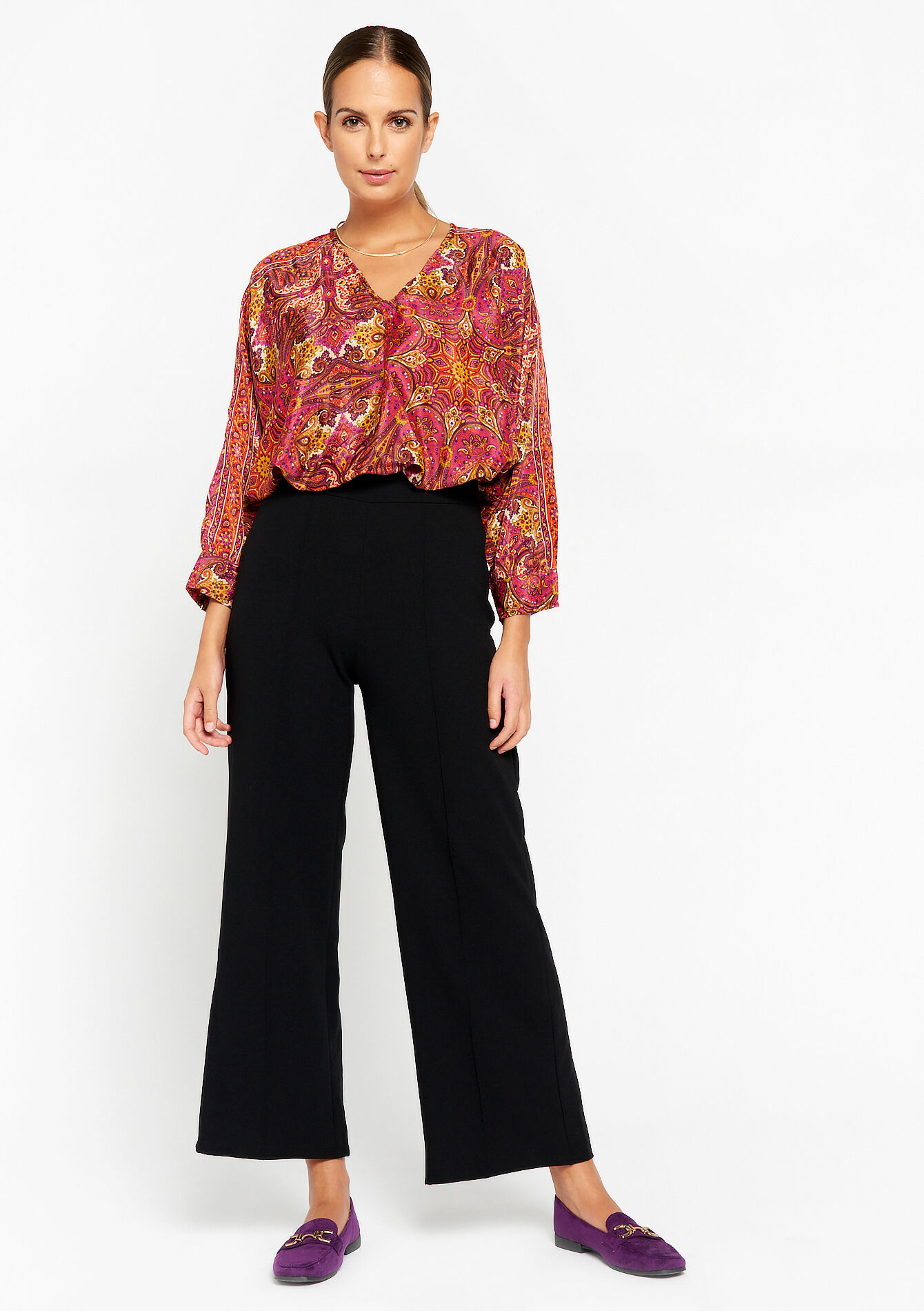 Pantalon évasé, Pantalon évasé - BLACK - 06600795_1119