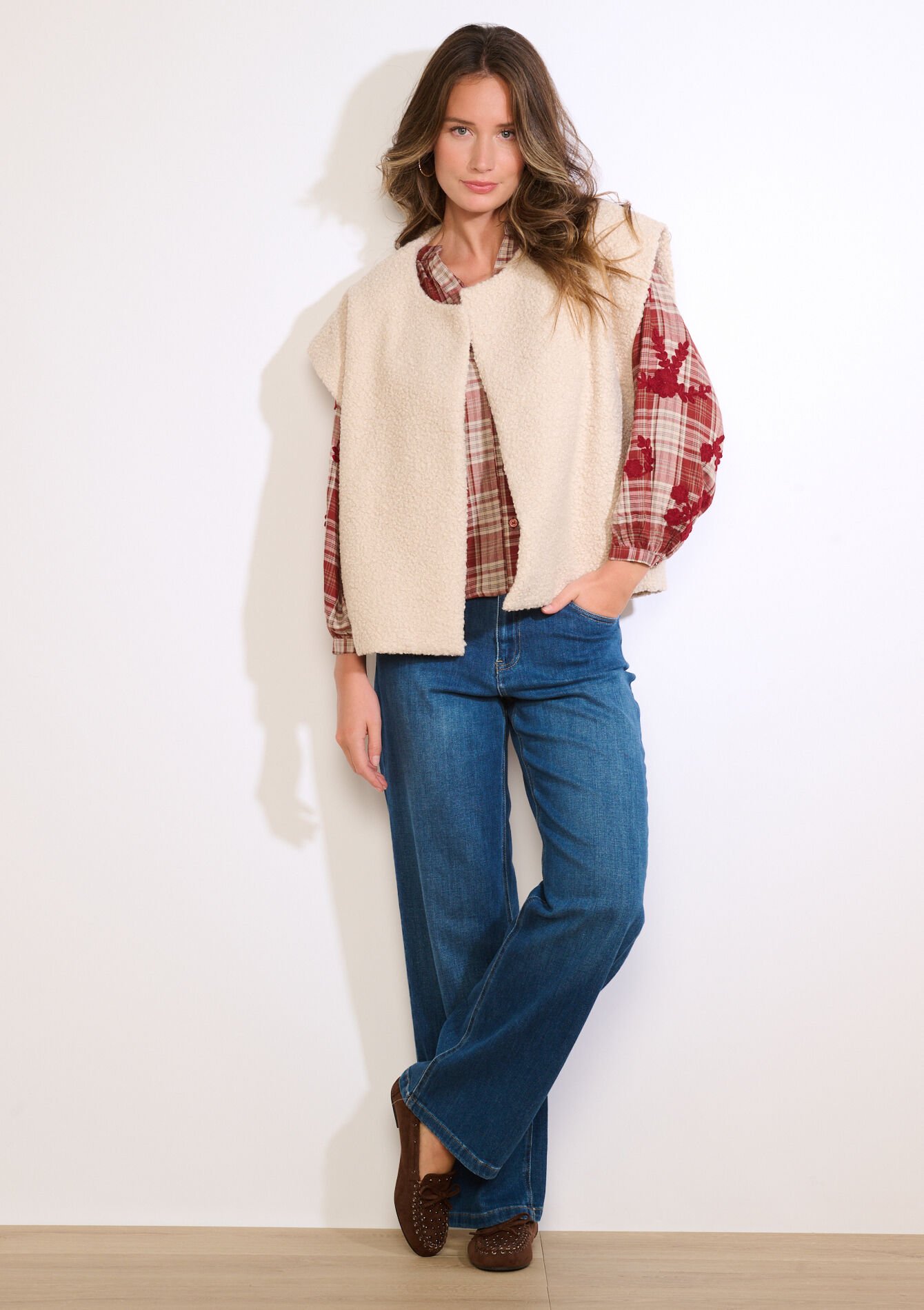 Mouwloos teddy gilet, Mouwloos teddy gilet - LT BEIGE - 09001507_2527