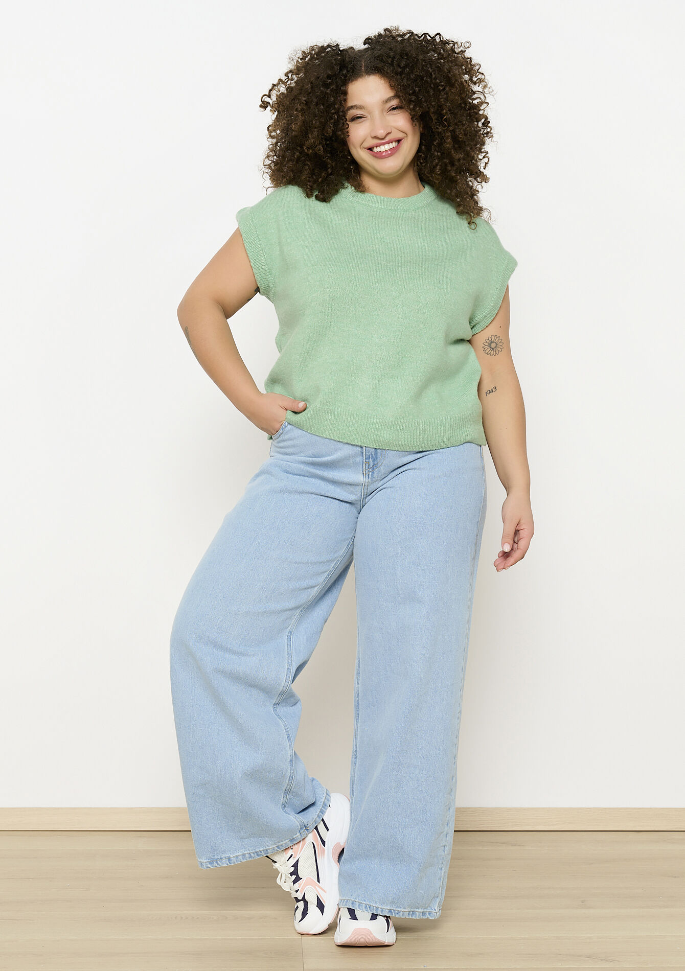 Pull sans manches, Pull sans manches - ALMOND GREEN - 04006892_1724