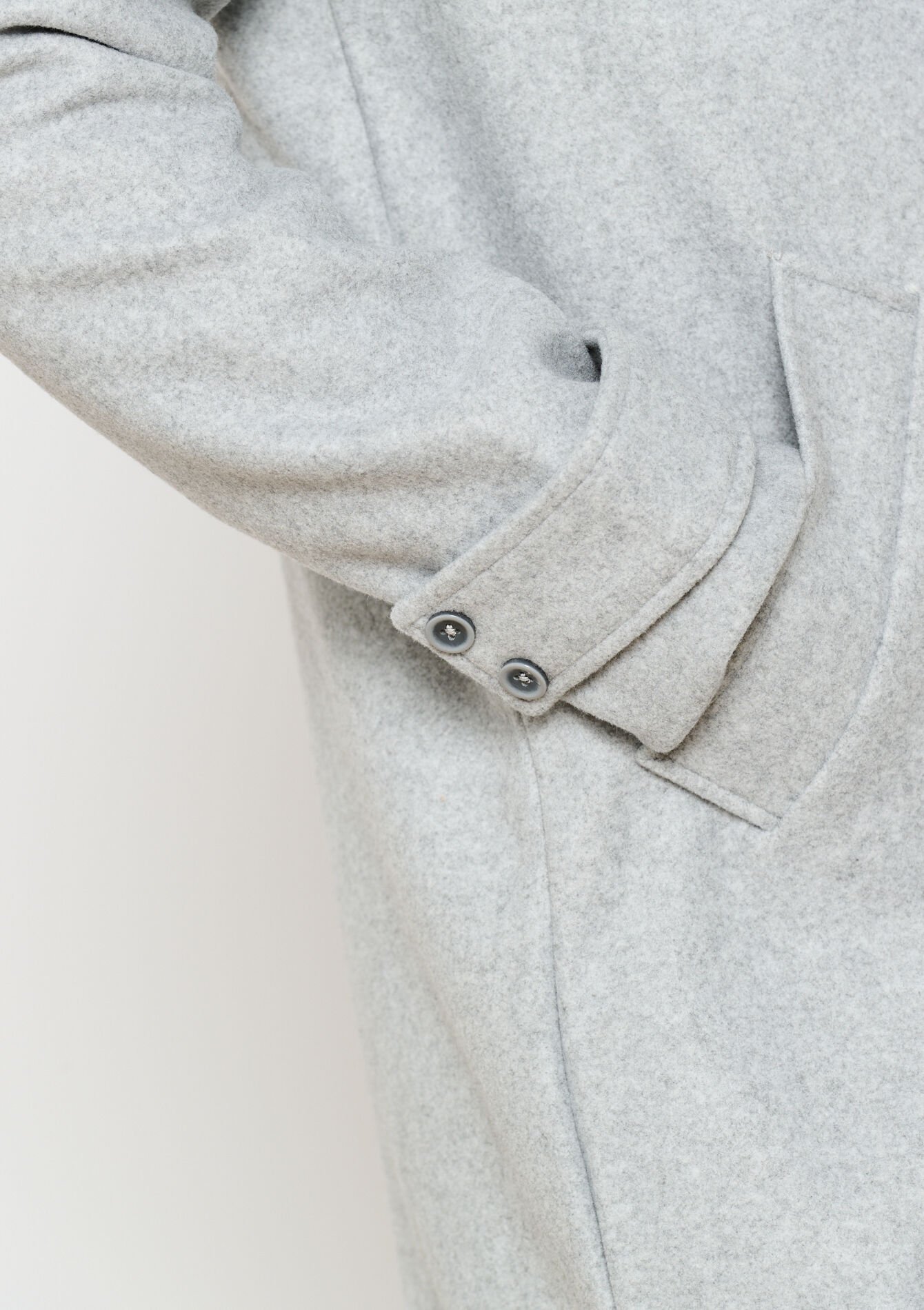 Middellange jas, Middellange jas - GREY MED MEL - 23000676_3507