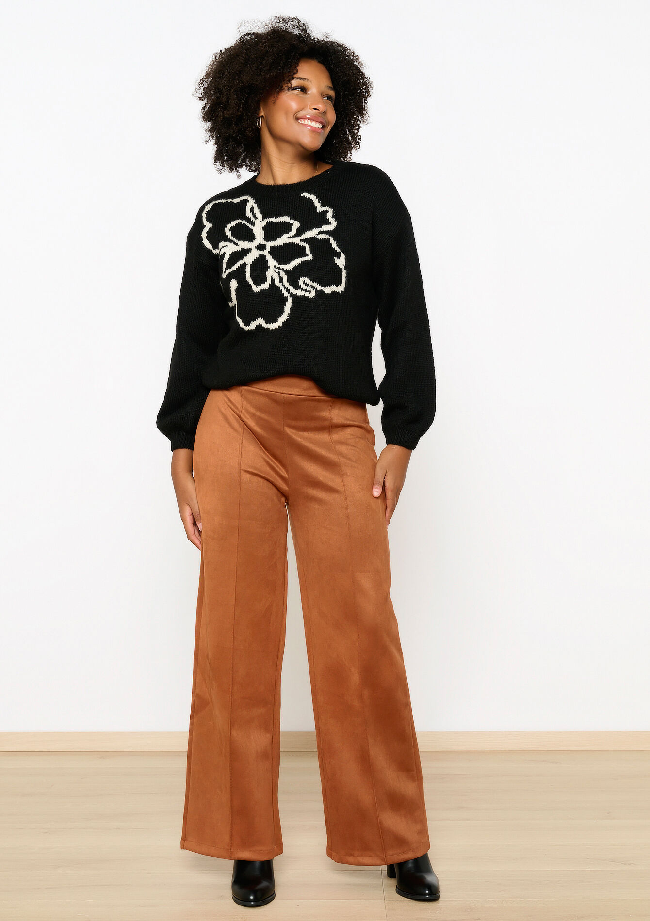 Suede broek, Suede broek - CARAMEL - 06600930_1953