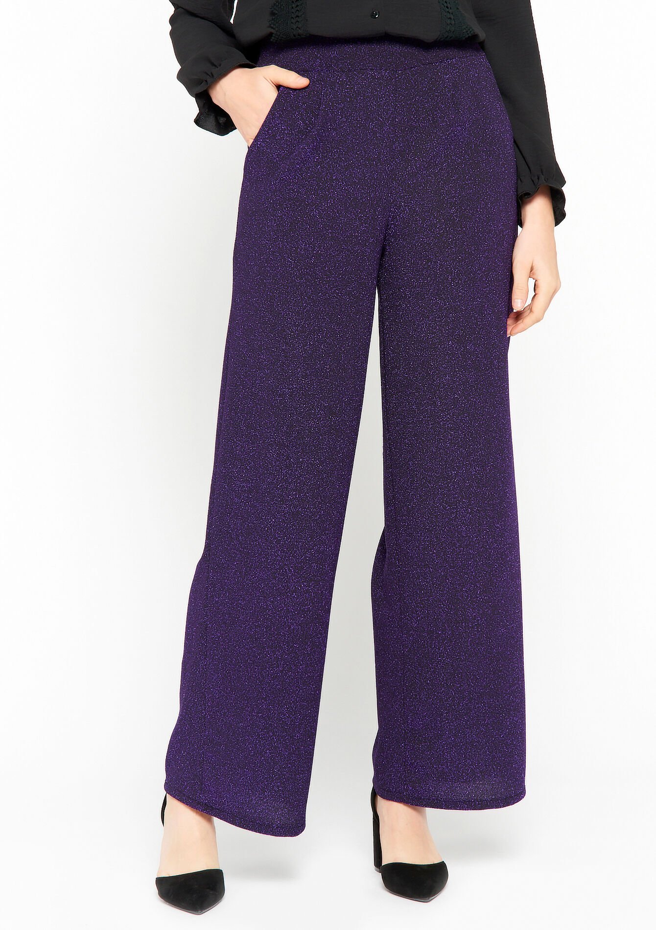 Lurex trousers, Lurex trousers - PURPLE - 06600725_5902