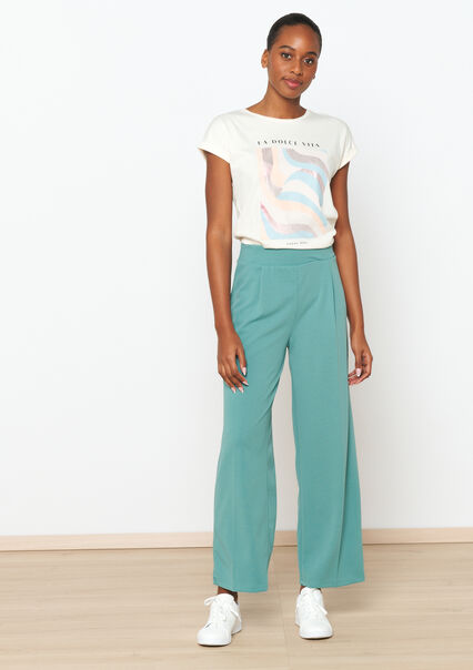 Loose-fitting trousers - ALMOND GREEN - 06600823_1724