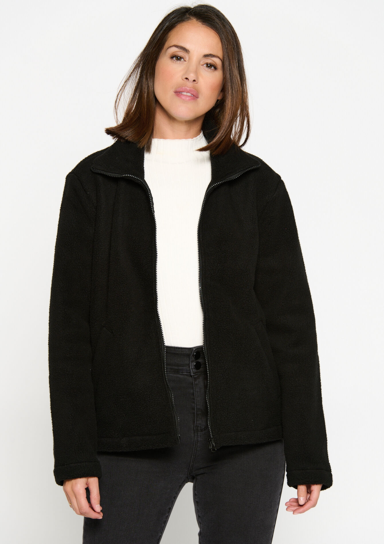 Jacket with zip - BLACK - 15100218_1119