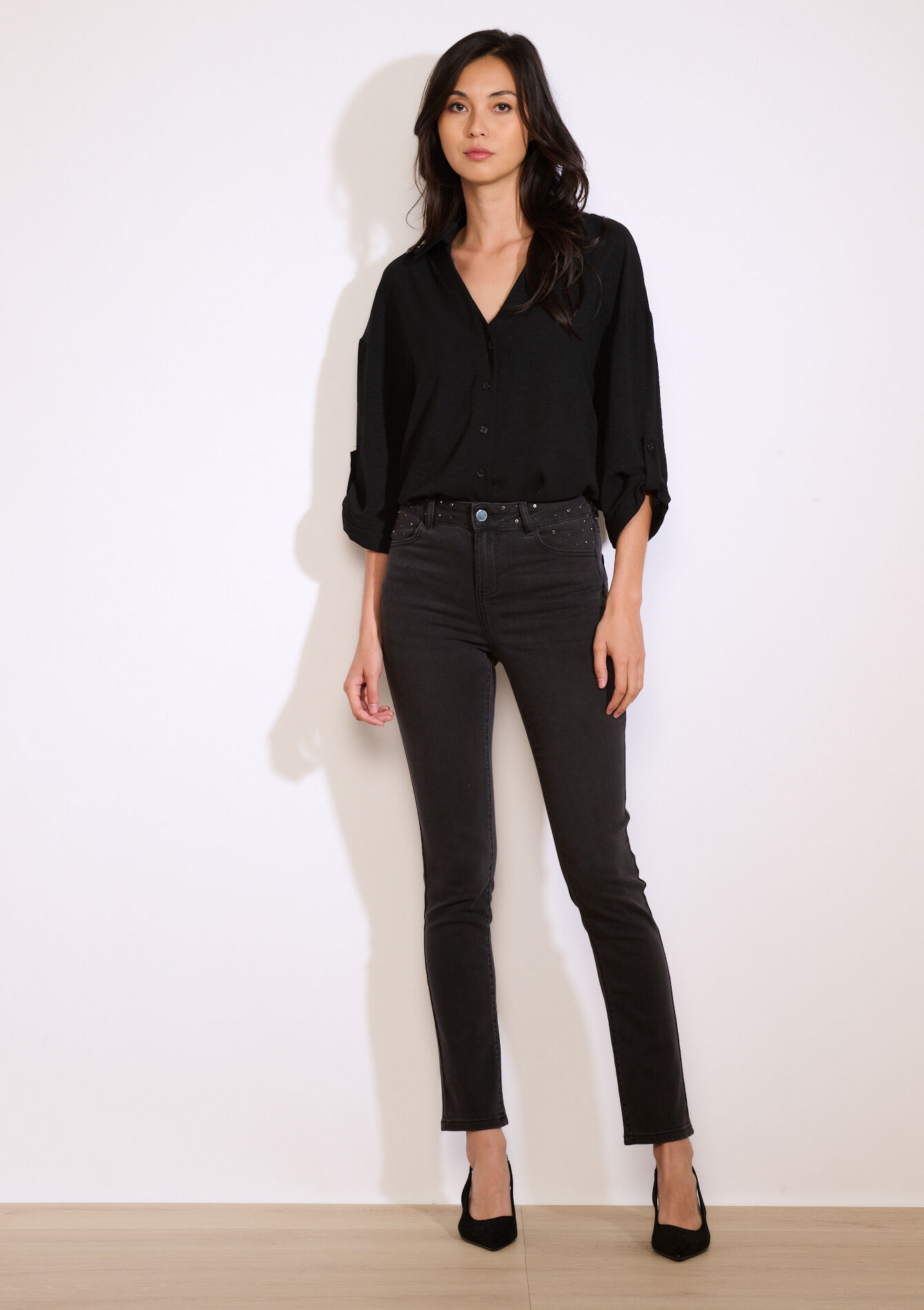Jean skinny taille haute, Jean skinny taille haute - BLACK - 22000600_1119