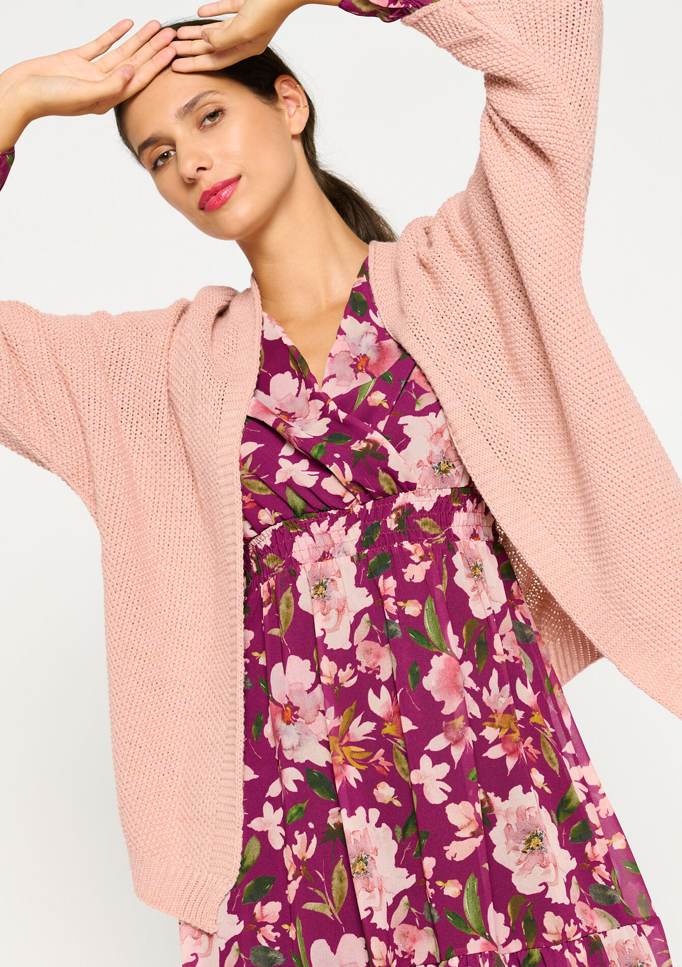 Cardigan avec manches chauve-souris - NUDE LOTUS - 04100977_4118