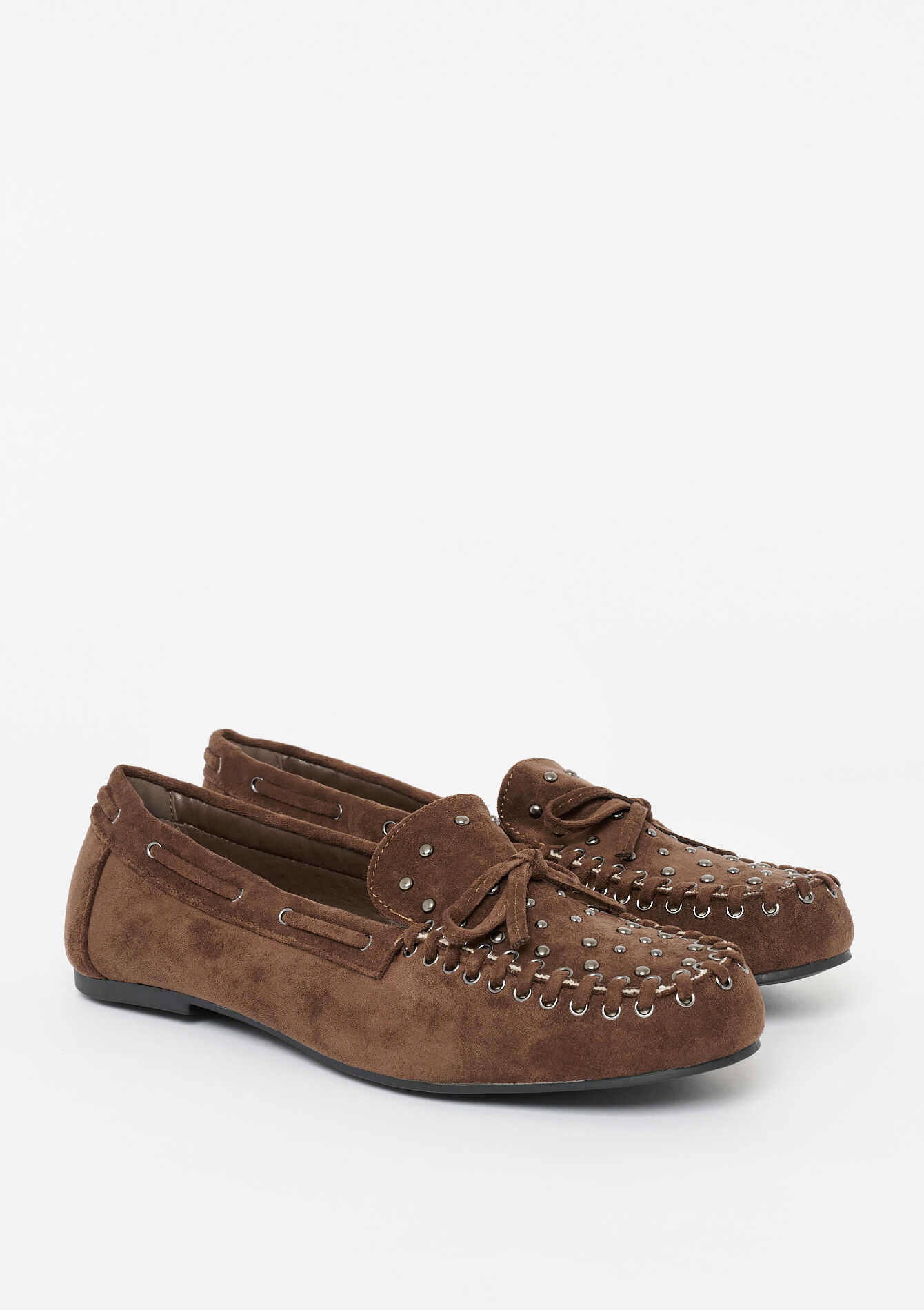 Instappers met studs, Instappers met studs - BROWN DARK CHOCOLATE - 13200066_3720