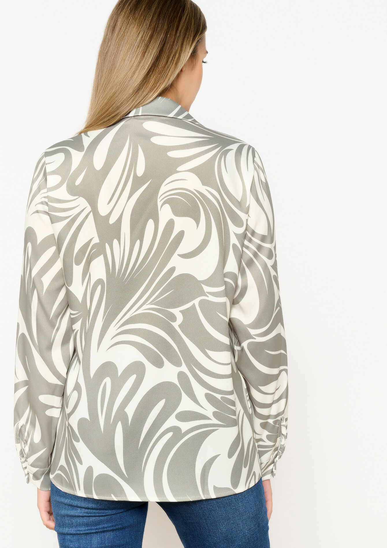 Shirt with abstract print - KHAKI FADED - 05702416_4326