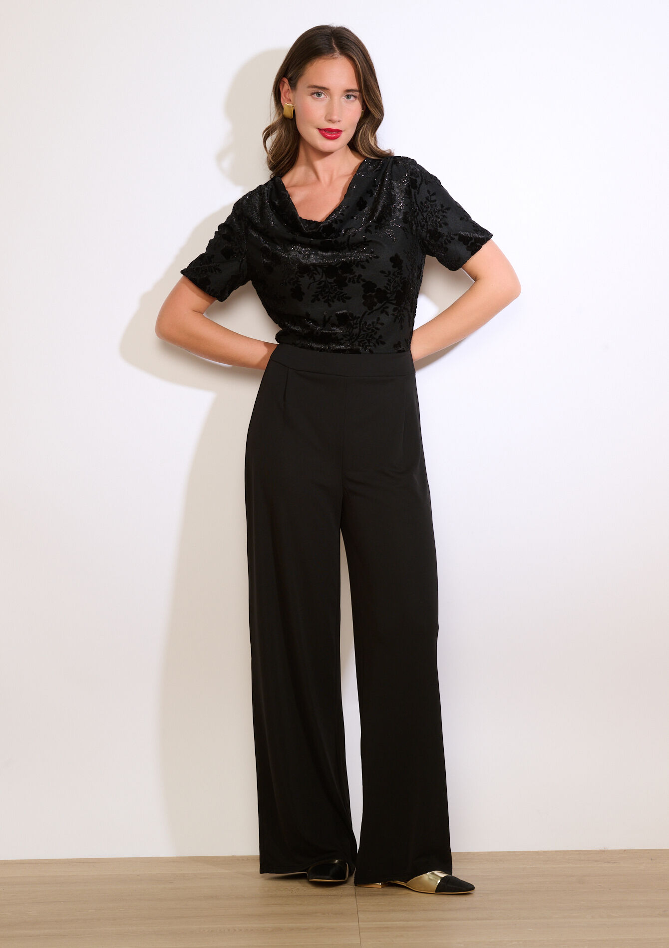 Combinaison bi-matière velours, Combinaison bi-matière velours - BLACK - 06004692_1119