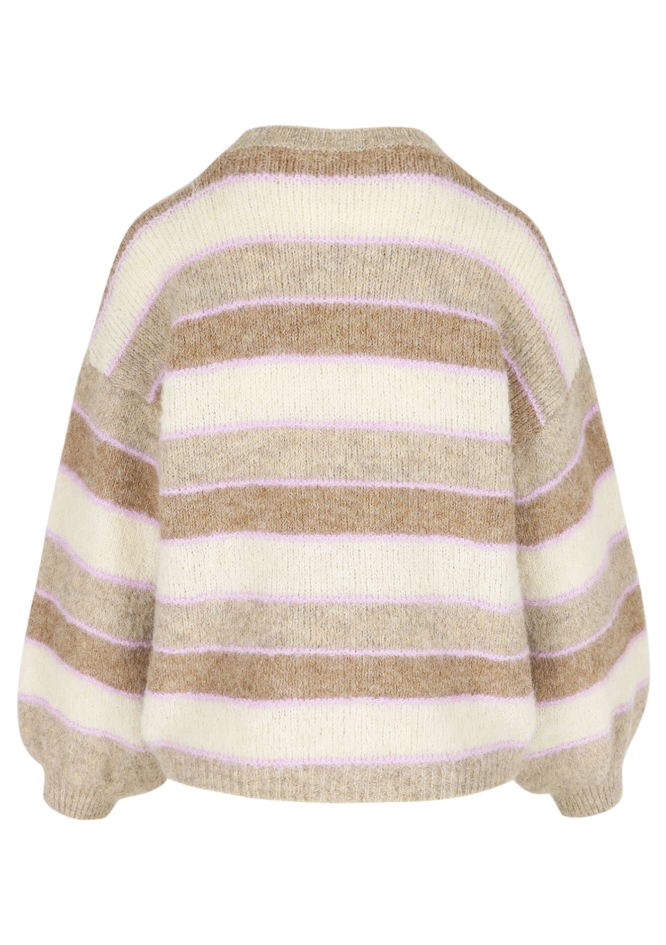 Pull rayé texturé, Pull rayé texturé - LIGHT TAUPE - 04007091_2572