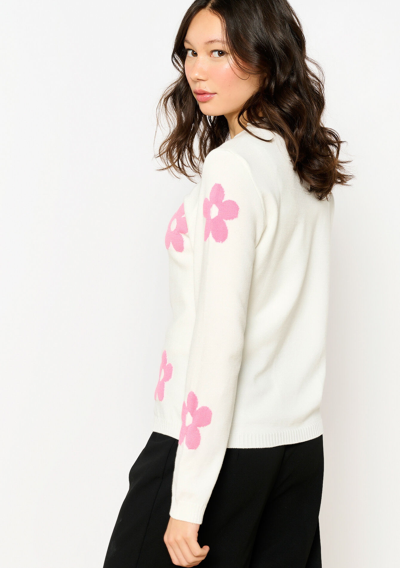 Trui met bloemen, Trui met bloemen - OFFWHITE - 04006860_1001