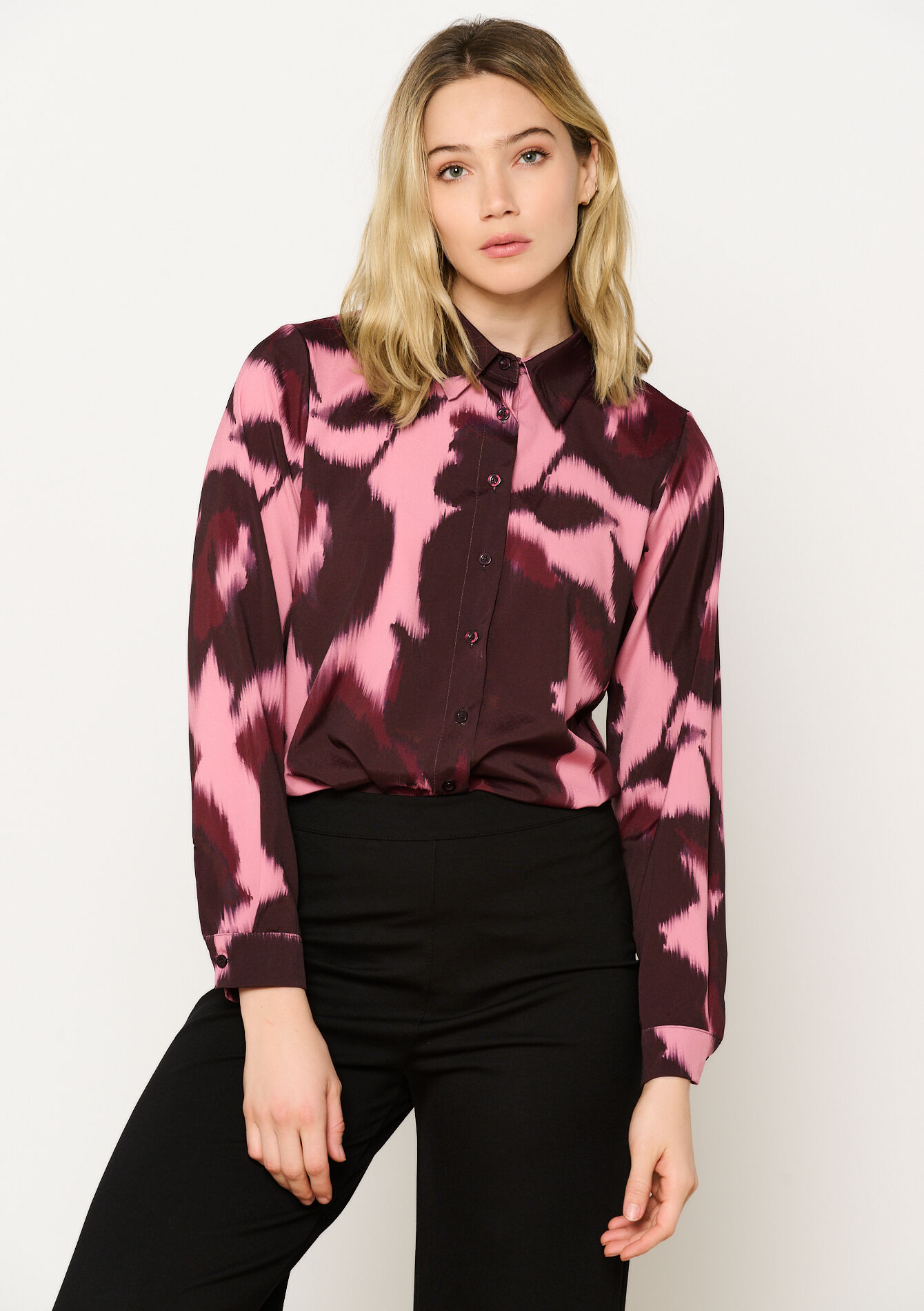 Chemise à imprimé flou, Chemise à imprimé flou - BORDEAUX WINE - 05702695_5514