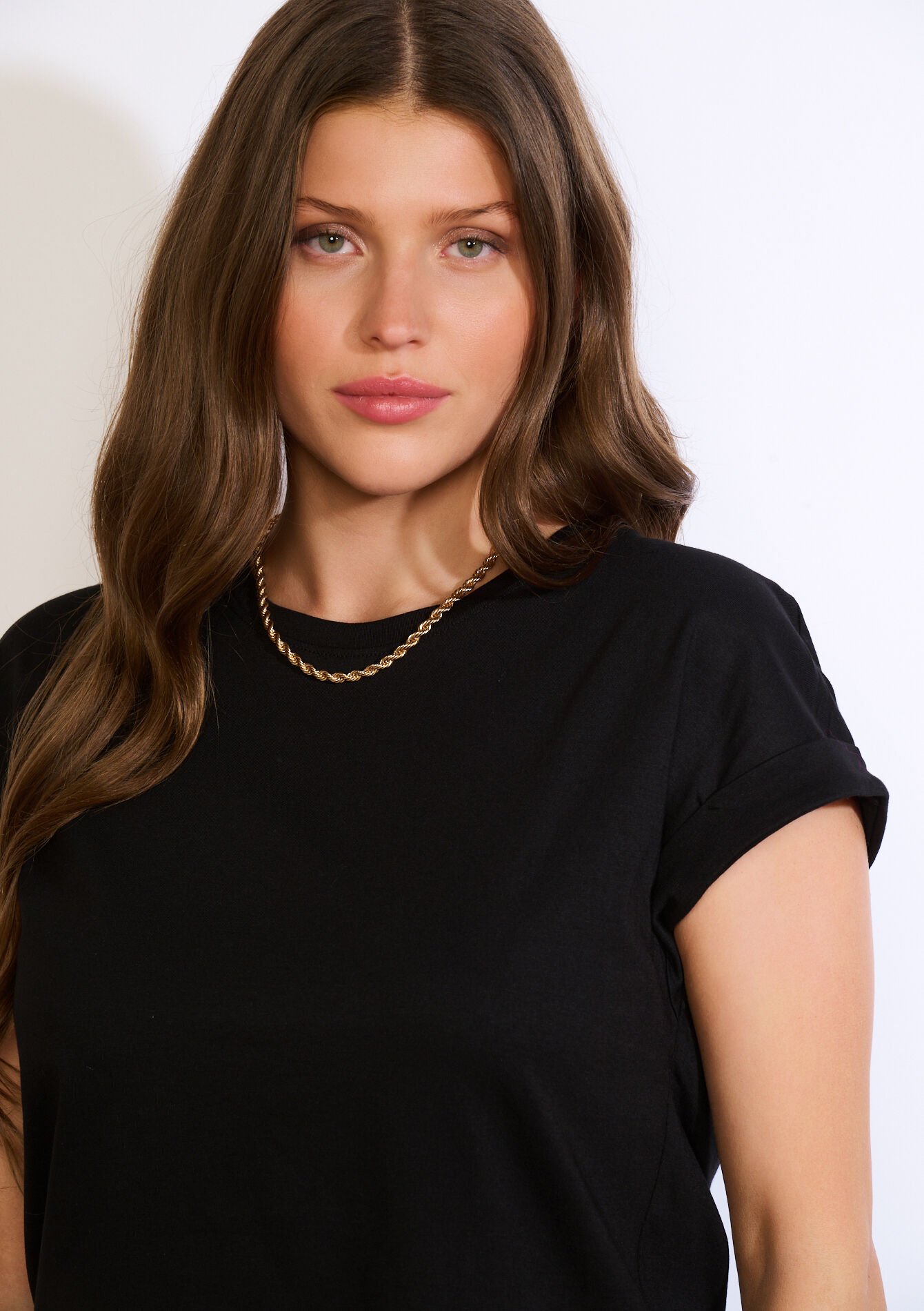 Losvallende T-shirt - BLACK - 02301926_1119