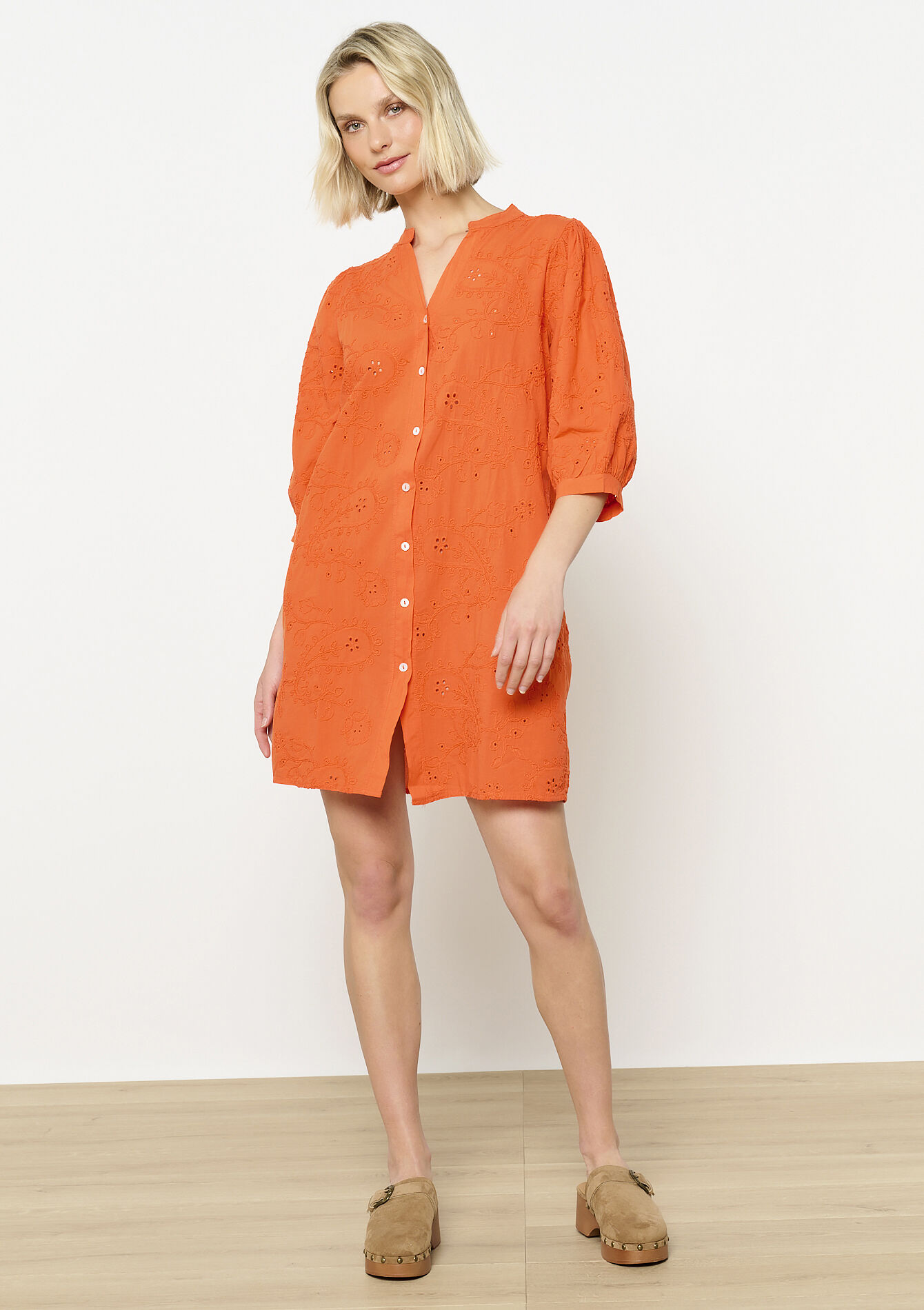 Boho embroidered dress, Boho embroidered dress - VANILLA WHITE - 08104040