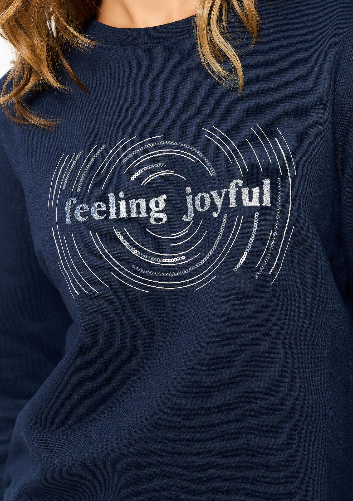 Sweater met opschrift, Sweater met opschrift - NAVY BASIC - 03001717_2723