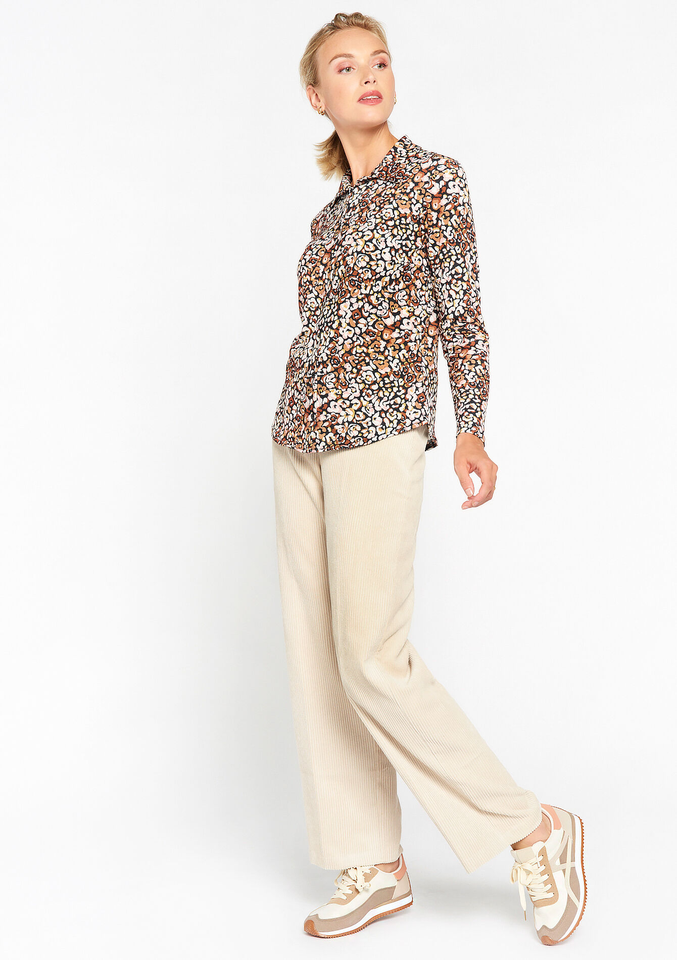 Shirt with animal print, Shirt with animal print - CAMEL GINGER - 02400264