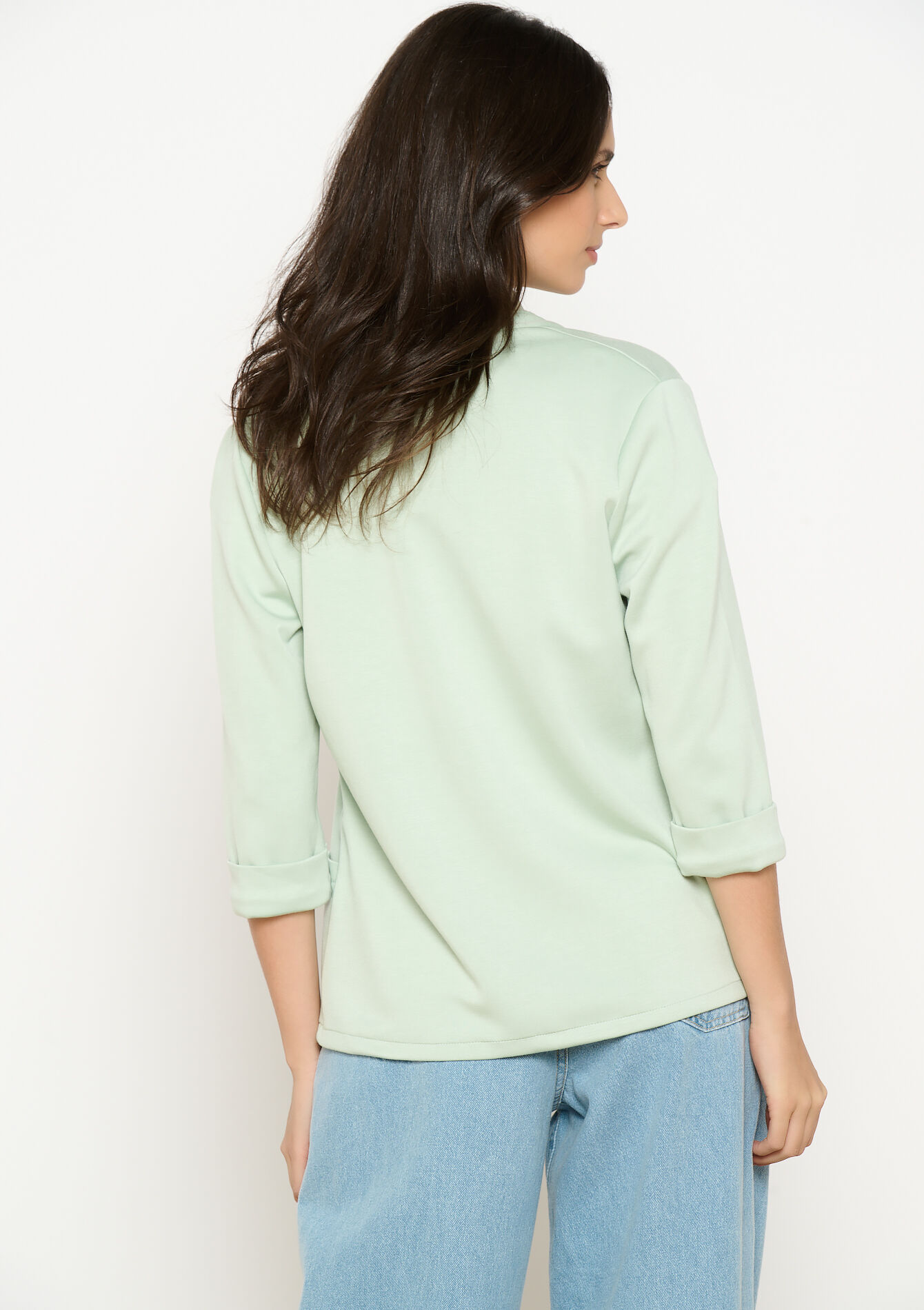 Soepele open blazer, Soepele open blazer - MINT GREEN - 09101049_1723