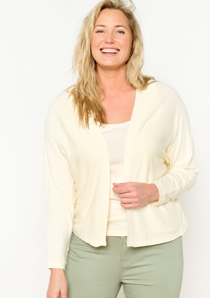 Cardigan with batwing sleeves - OFFWHITE - 04101083_1001