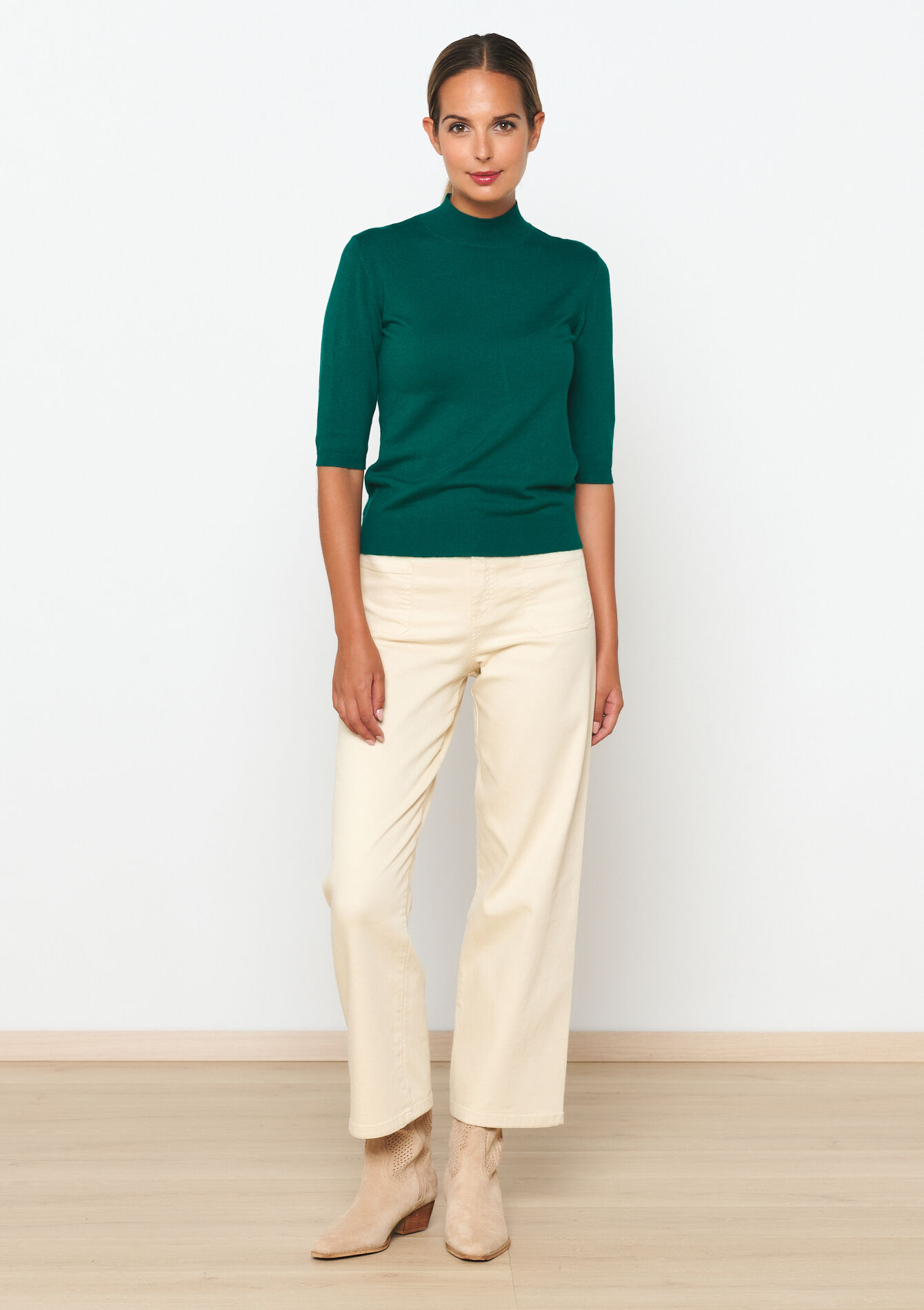 Pull à manches courtes, Pull à manches courtes - GREEN EMERALD - 04006501_4511