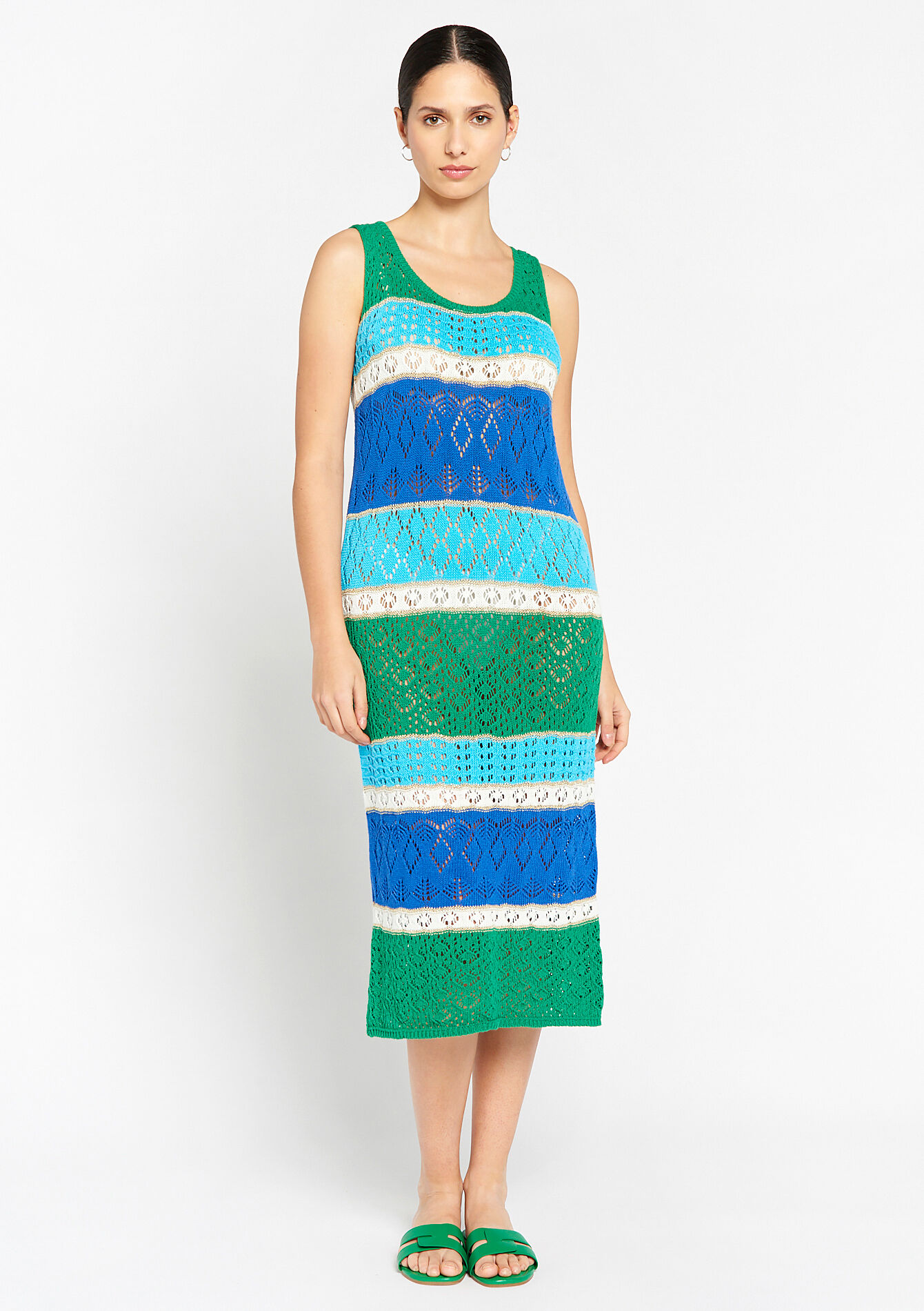 Robe à rayures - BLUE FAIENCE - 08103283_1584