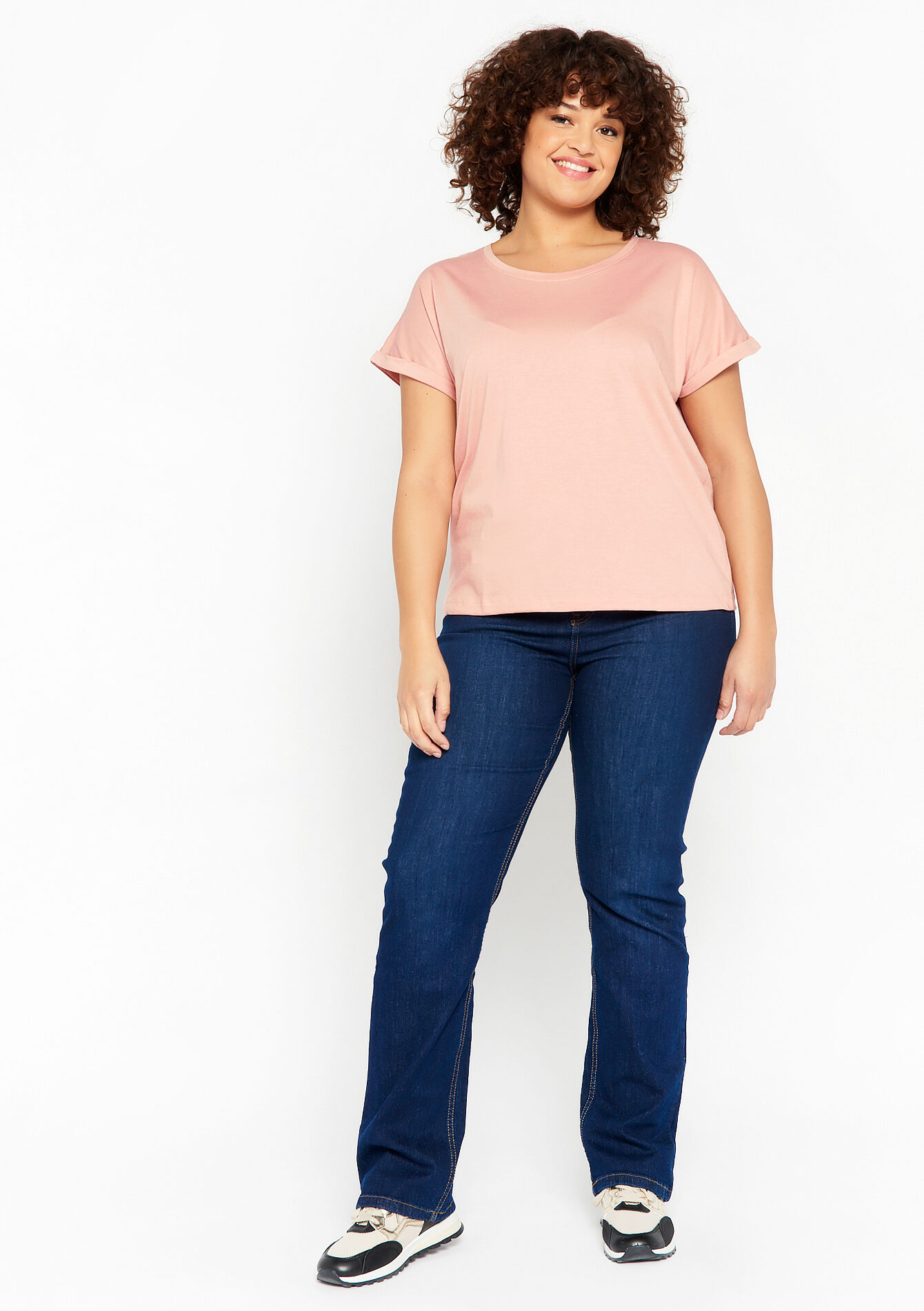 Basic T-shirt - NUDE PINK - 02301308_1301