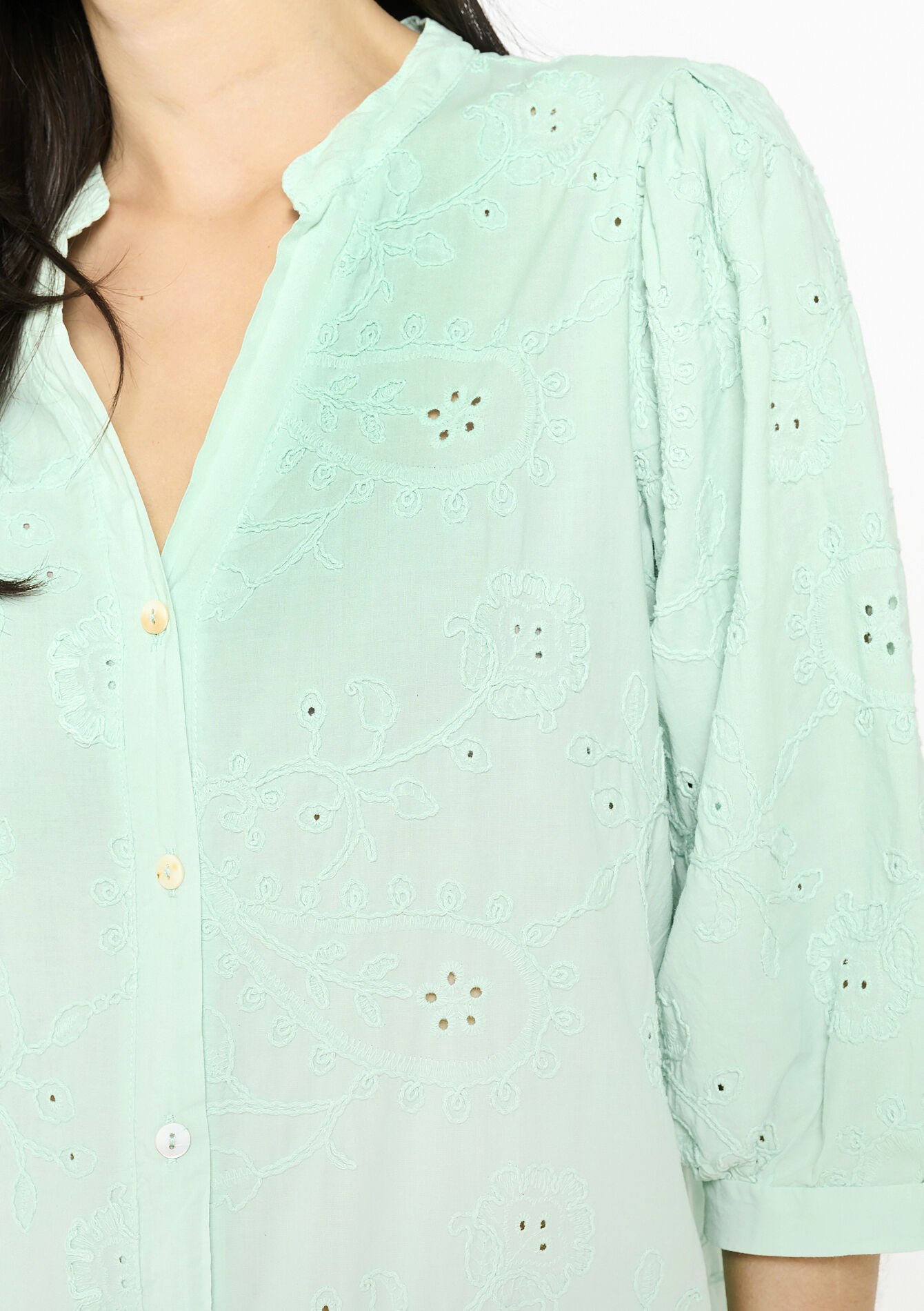 Geborduurde boho-jurk - MINT GREEN - 08104040_1723