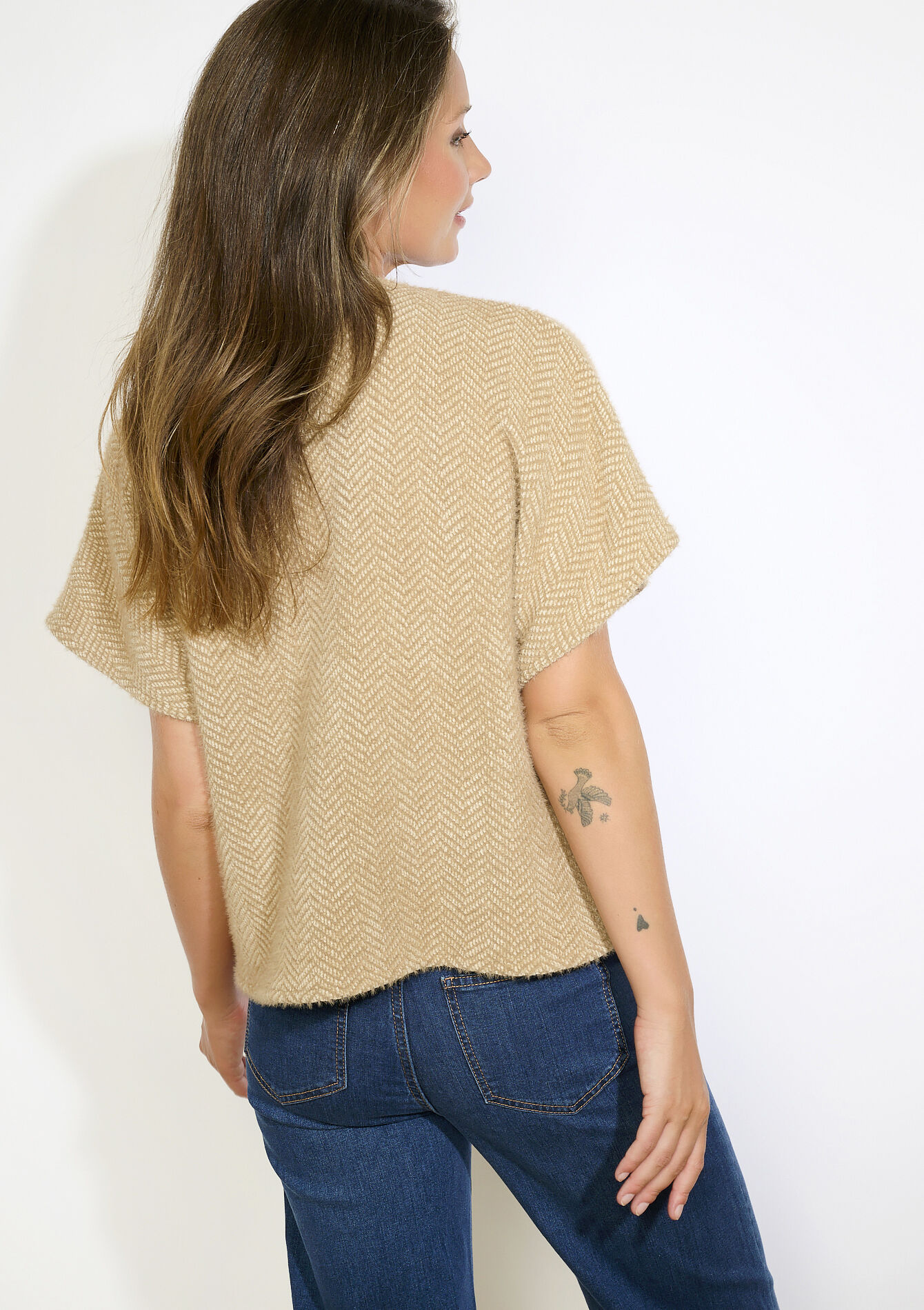 Gebreide vest met knopen, Gebreide vest met knopen - LIGHT CAMEL - 09101092_3814