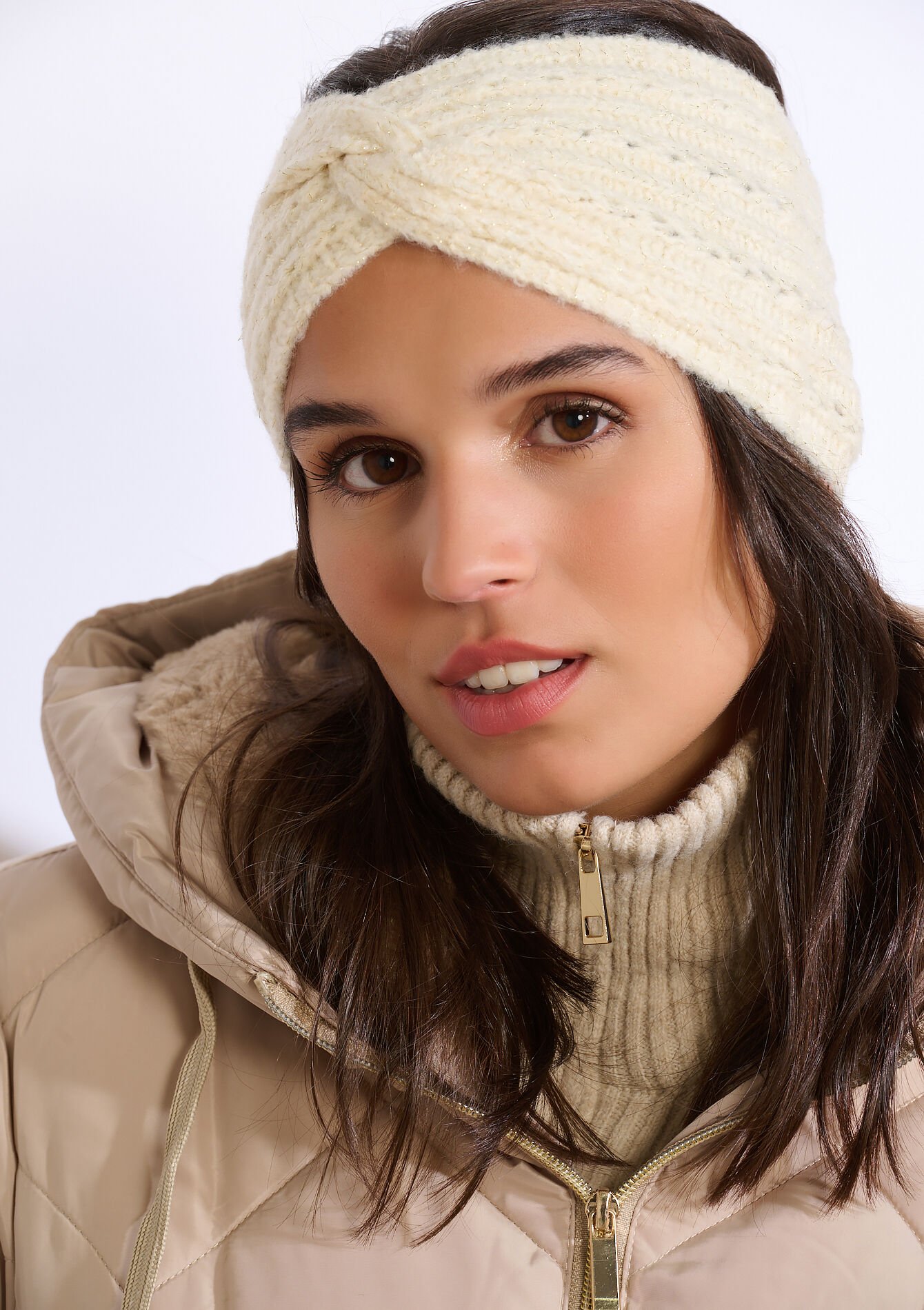 Geribde twist haarband, , detail_model