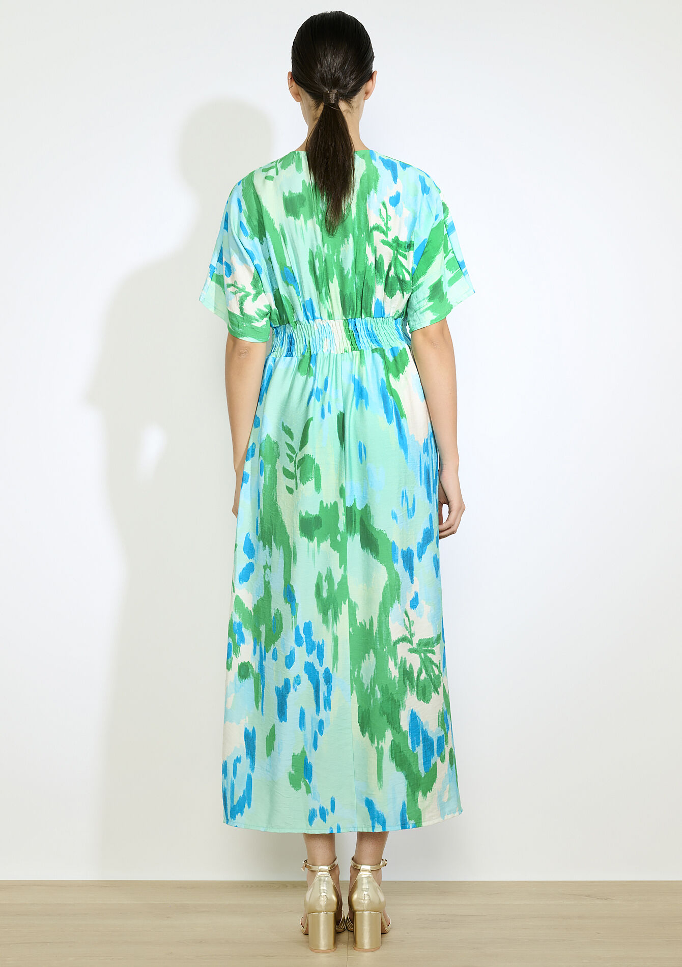 Flowy maxi dress, Flowy maxi dress - AQUA BLUE - 08104220
