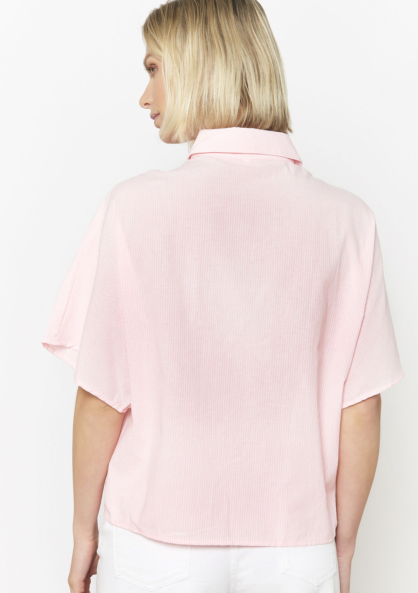 Shirt met palmboomborduursel, Shirt met palmboomborduursel - PINK BUBBLEGUM - 05702818_1477