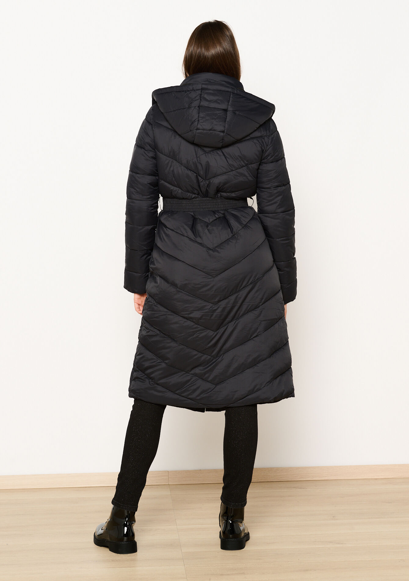 Lange gewatteerde jas, Lange gewatteerde jas - BLACK - 23000687_1119
