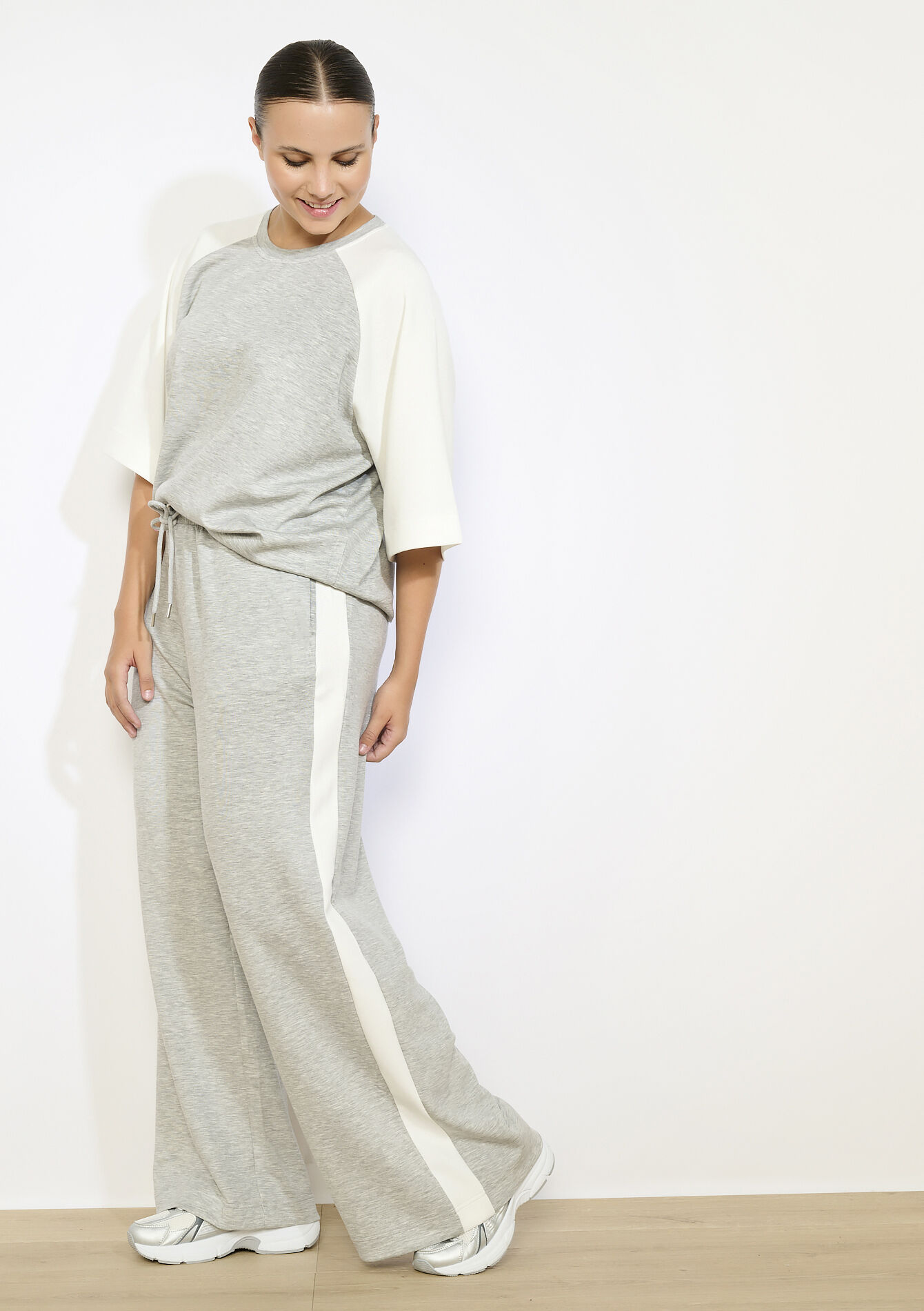 Pantalon de jogging à bandes, Pantalon de jogging à bandes - LIGHT GREY MEL - 15100372_1061