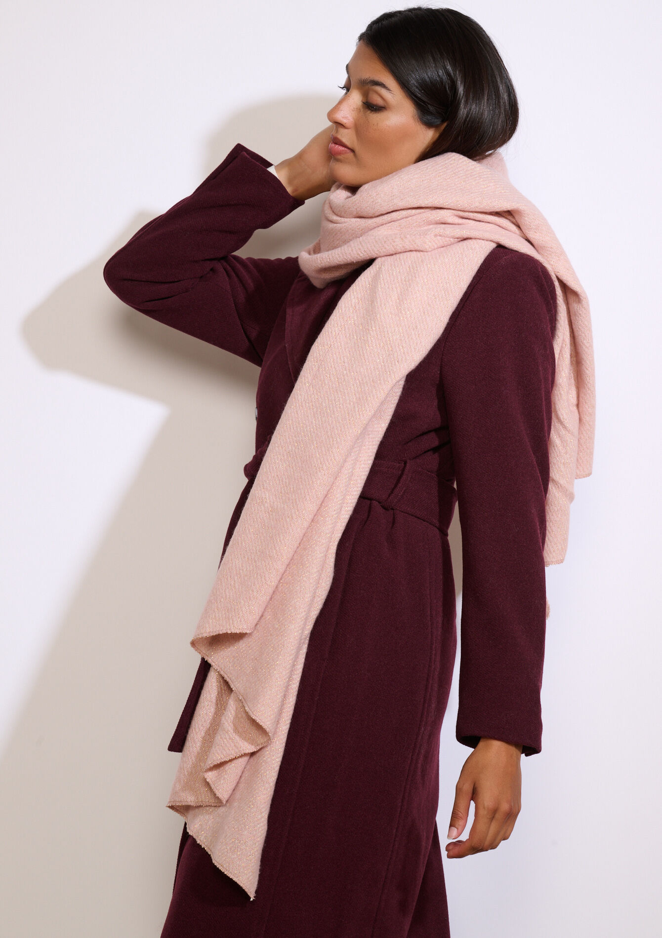 Lurex gemêleerde sjaal, Lurex gemêleerde sjaal - LIGHT PINK - 17101372_1303