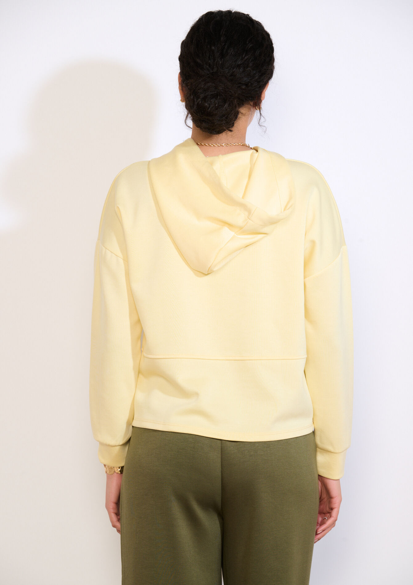 Hoodie - YELLOW PASTEL - 15100428_5004